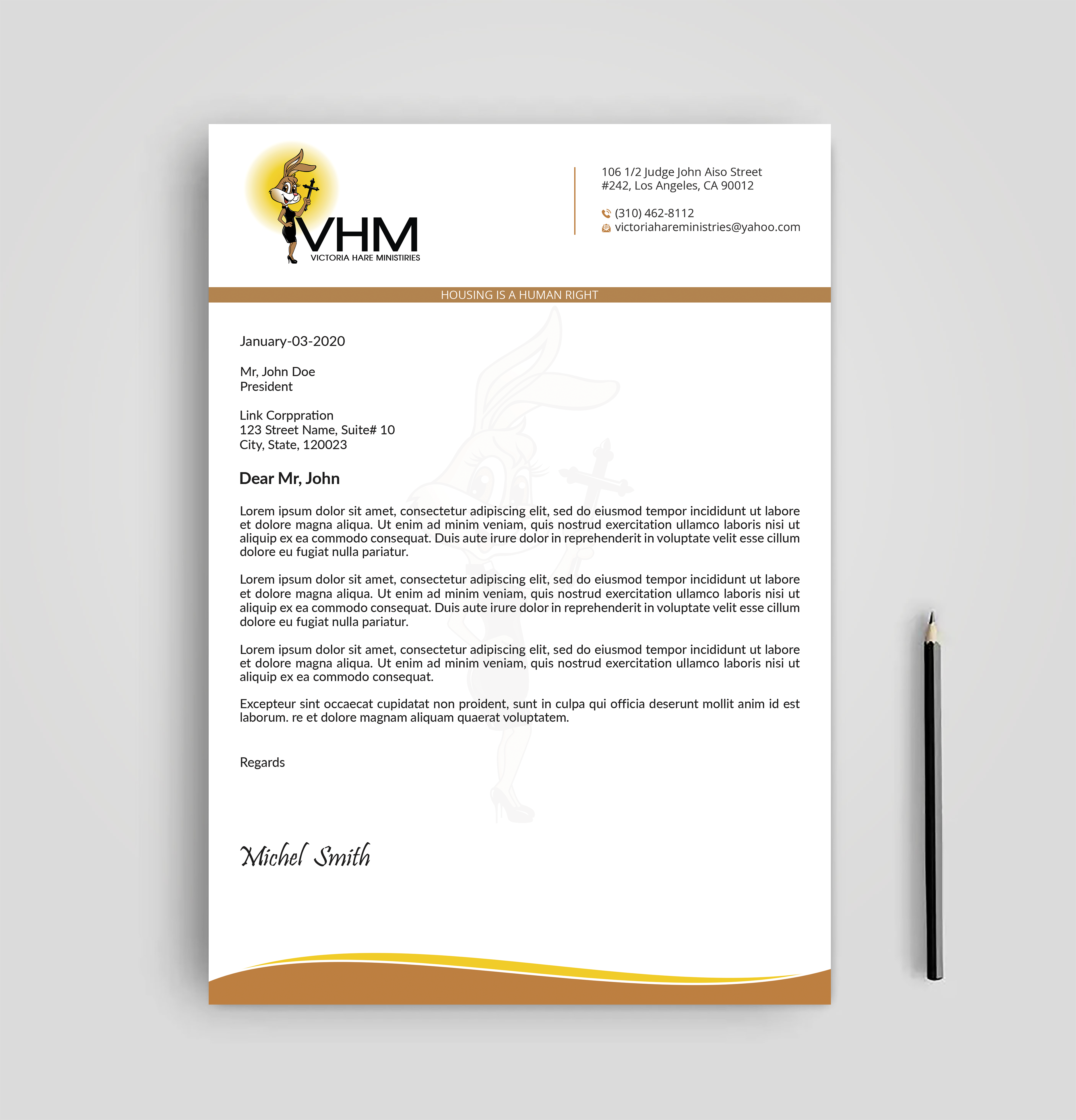 Diseño de Membrete por Expert Bappy para Messiah Reigns Church Los Angeles | Diseño #33611623