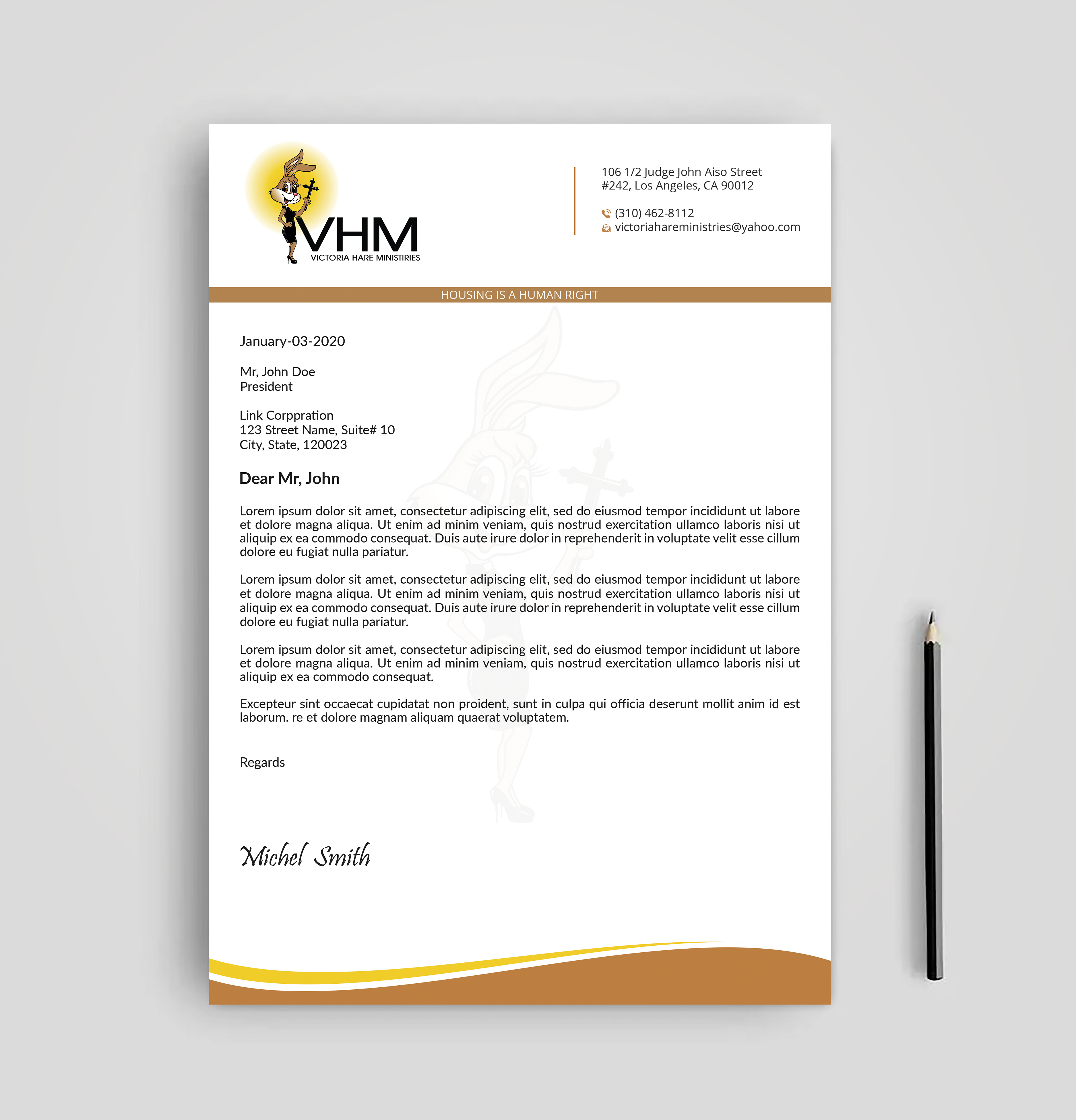 Letterhead Design by Expert Bappy for Messiah Reigns Church Los Angeles | Design #33611653