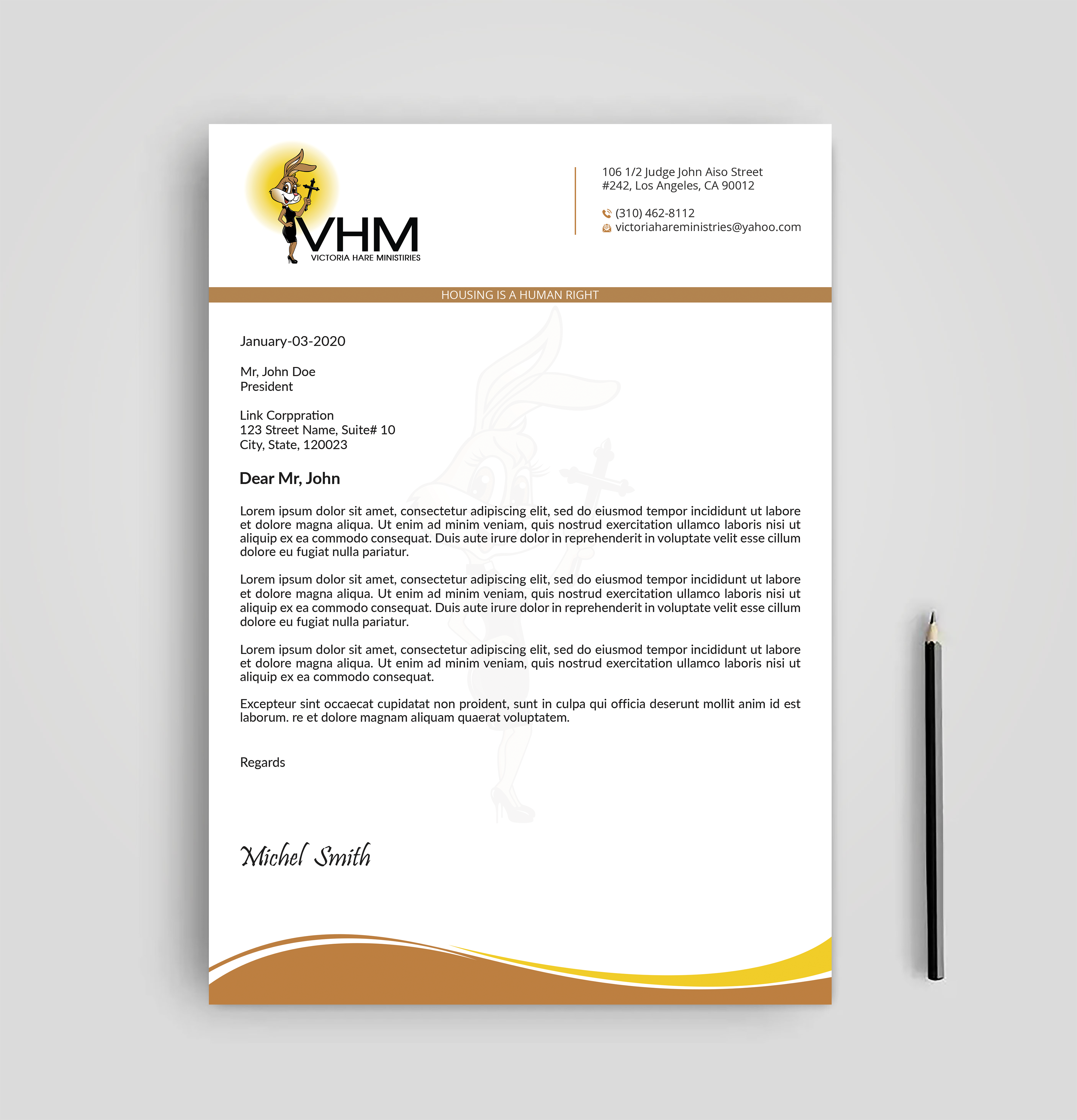 Letterhead Design by Expert Bappy for Messiah Reigns Church Los Angeles | Design #33611655