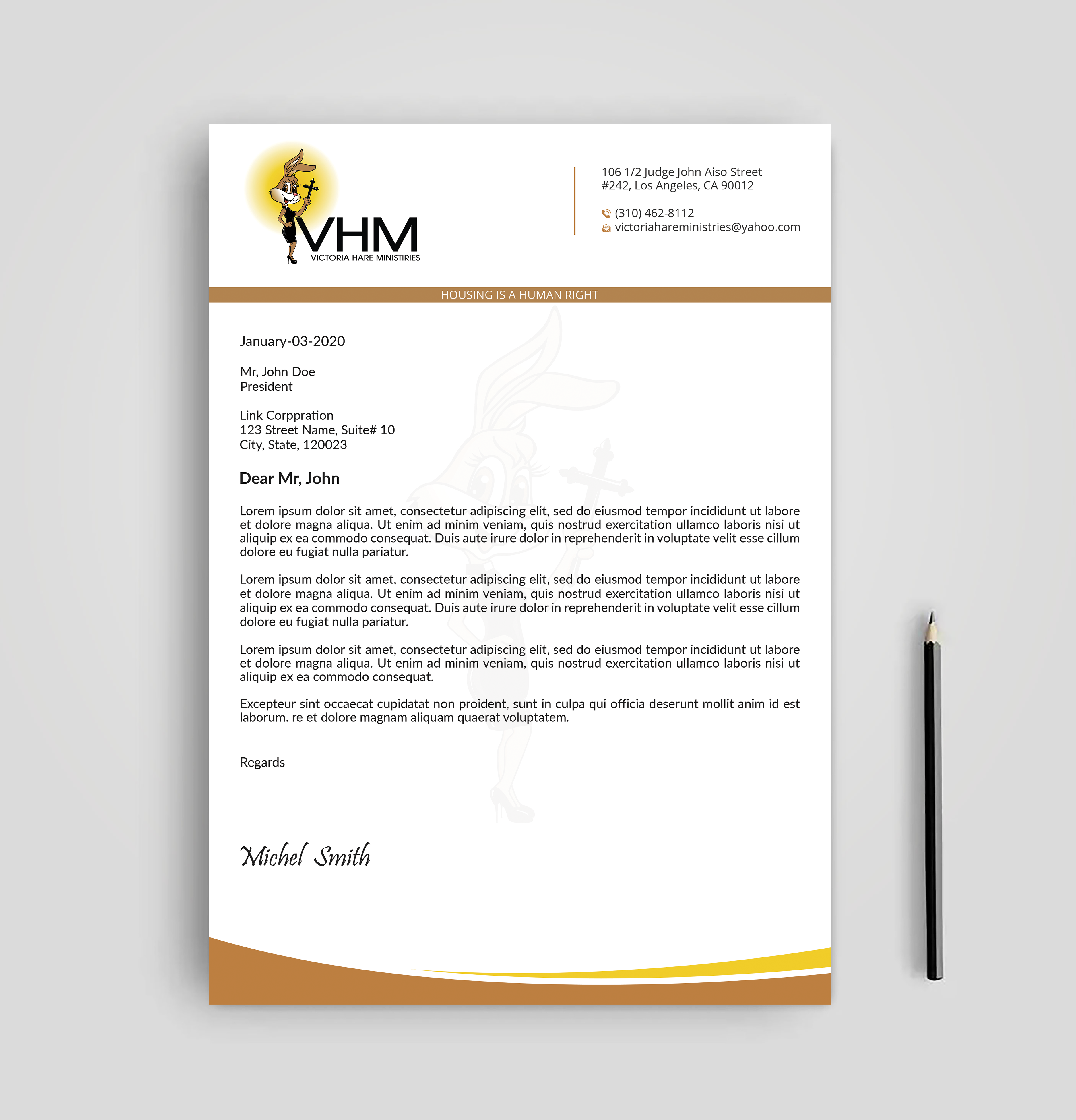 Diseño de Membrete por Expert Bappy para Messiah Reigns Church Los Angeles | Diseño #33611673