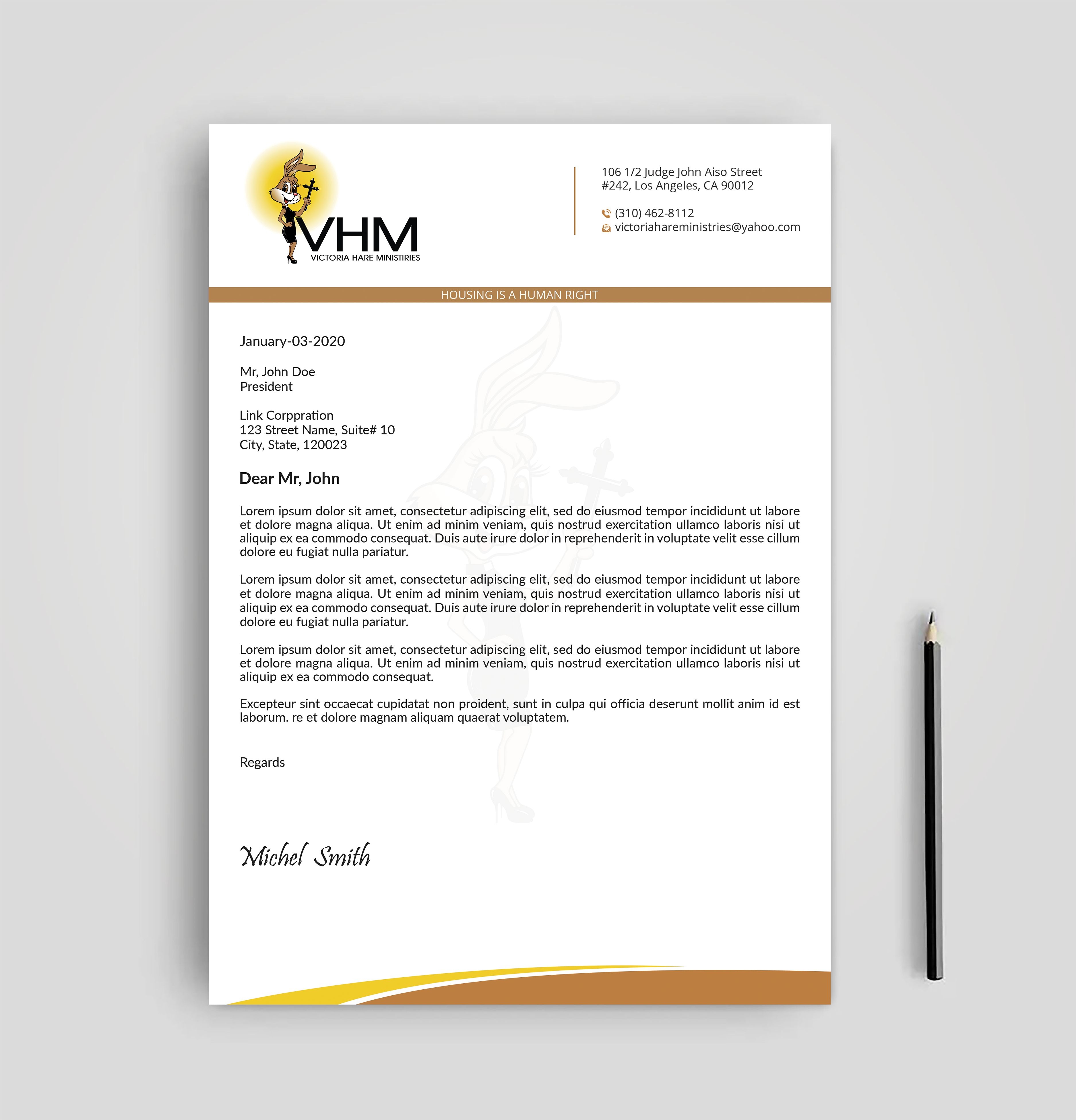 Diseño de Membrete por Expert Bappy para Messiah Reigns Church Los Angeles | Diseño #33611674