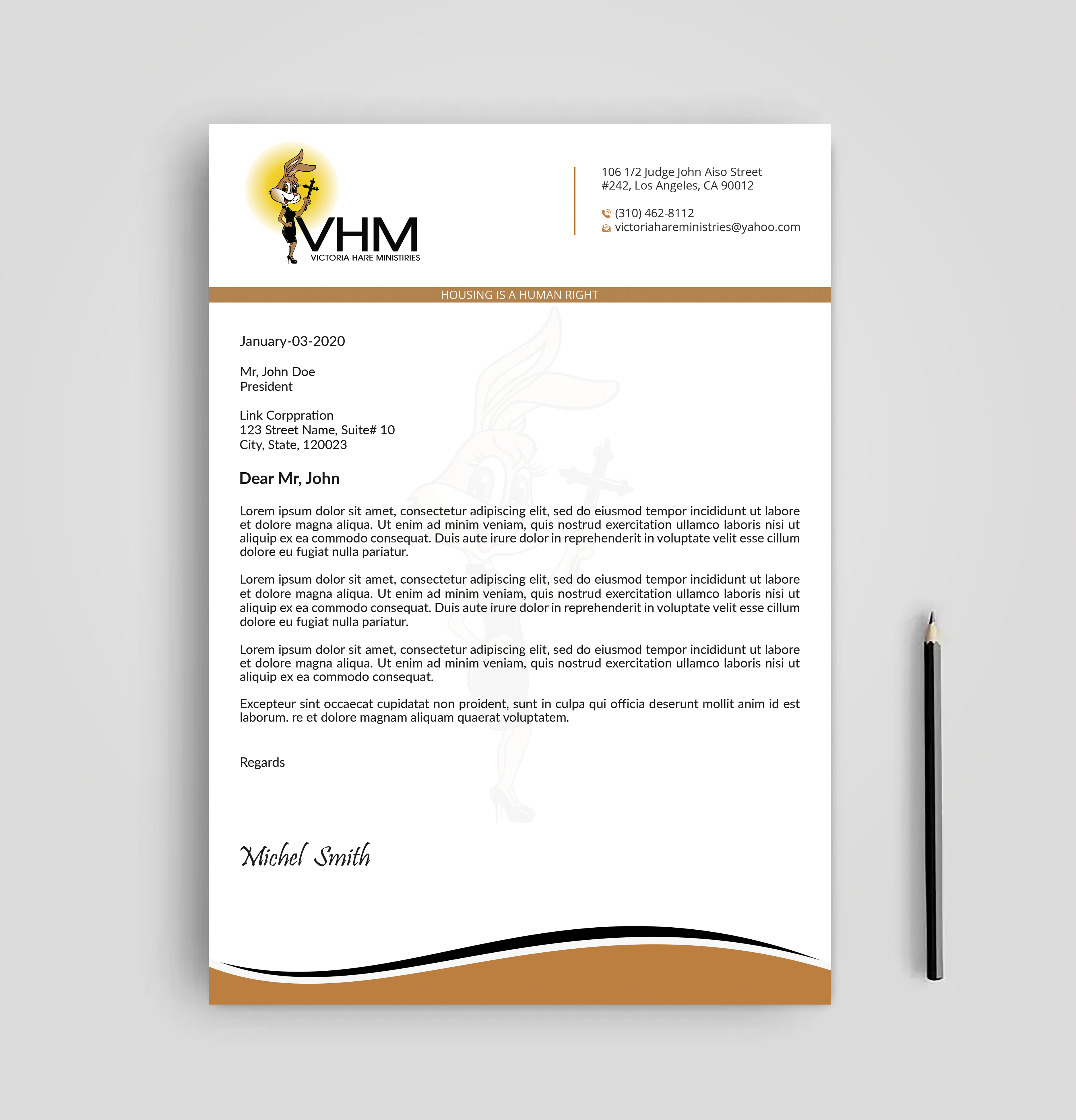 Letterhead Design by Expert Bappy for Messiah Reigns Church Los Angeles | Design #33611719