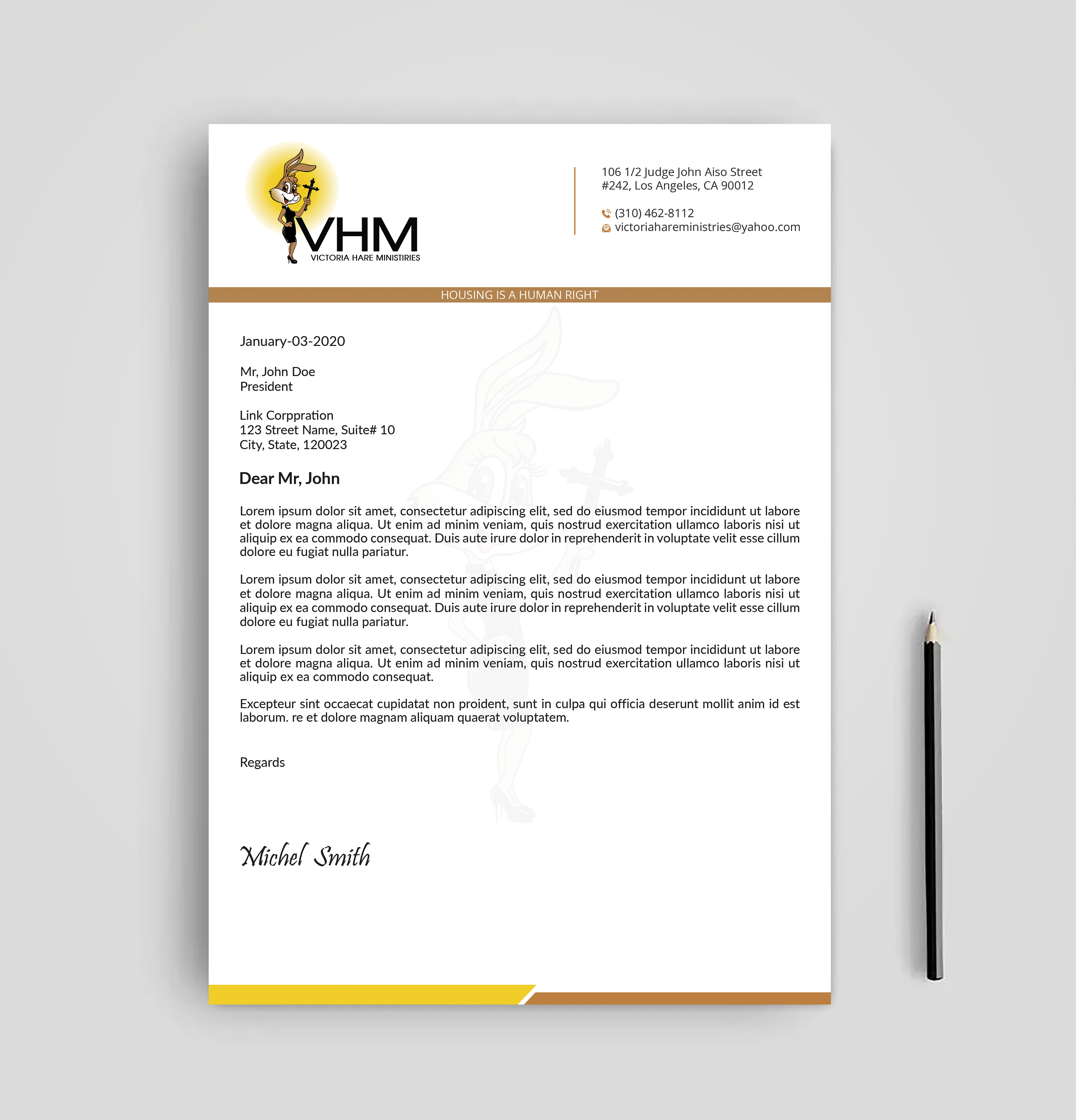 Letterhead Design by Expert Bappy for Messiah Reigns Church Los Angeles | Design #33611720