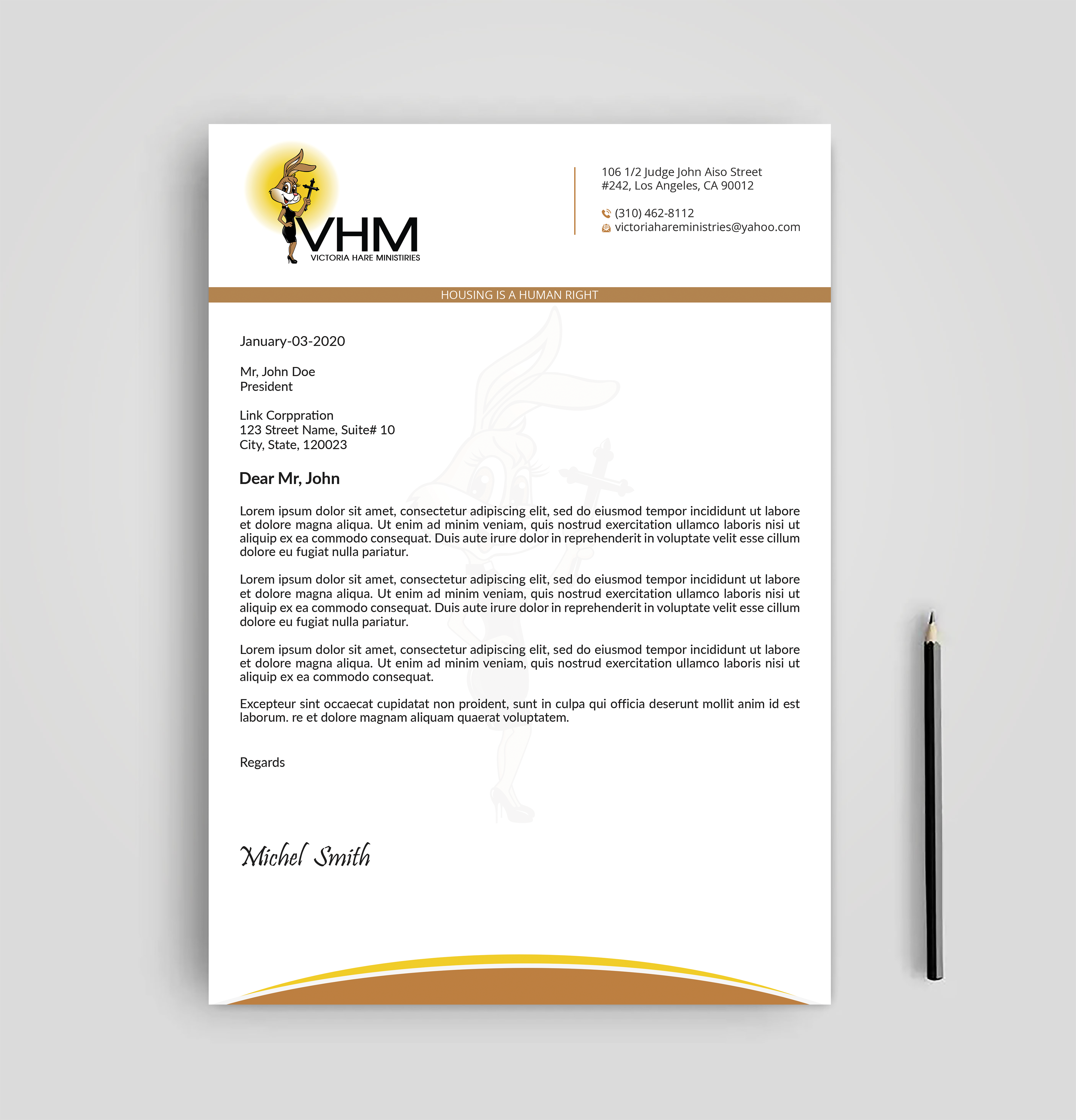 Diseño de Membrete por Expert Bappy para Messiah Reigns Church Los Angeles | Diseño #33611721