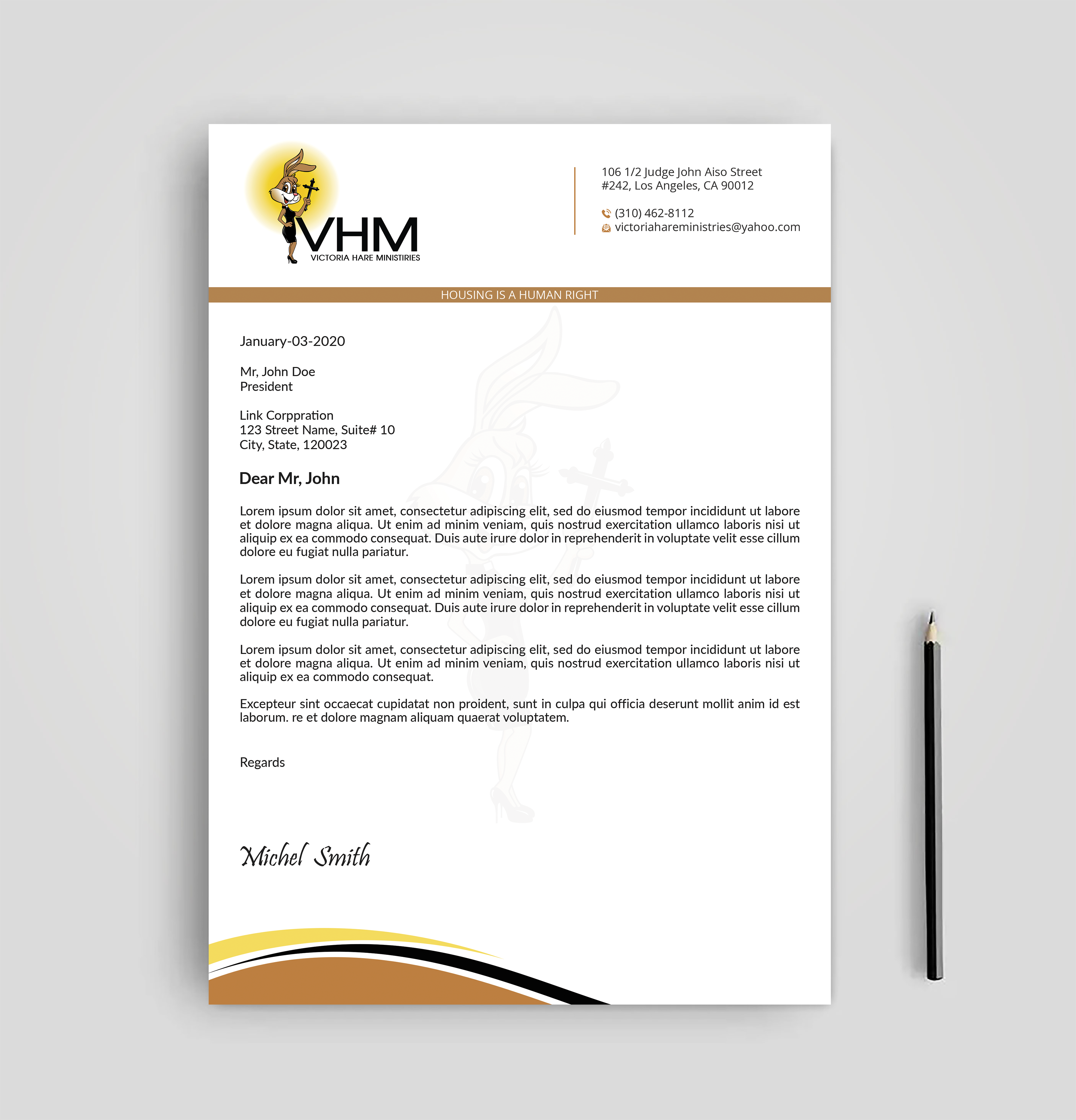 Diseño de Membrete por Expert Bappy para Messiah Reigns Church Los Angeles | Diseño #33611723