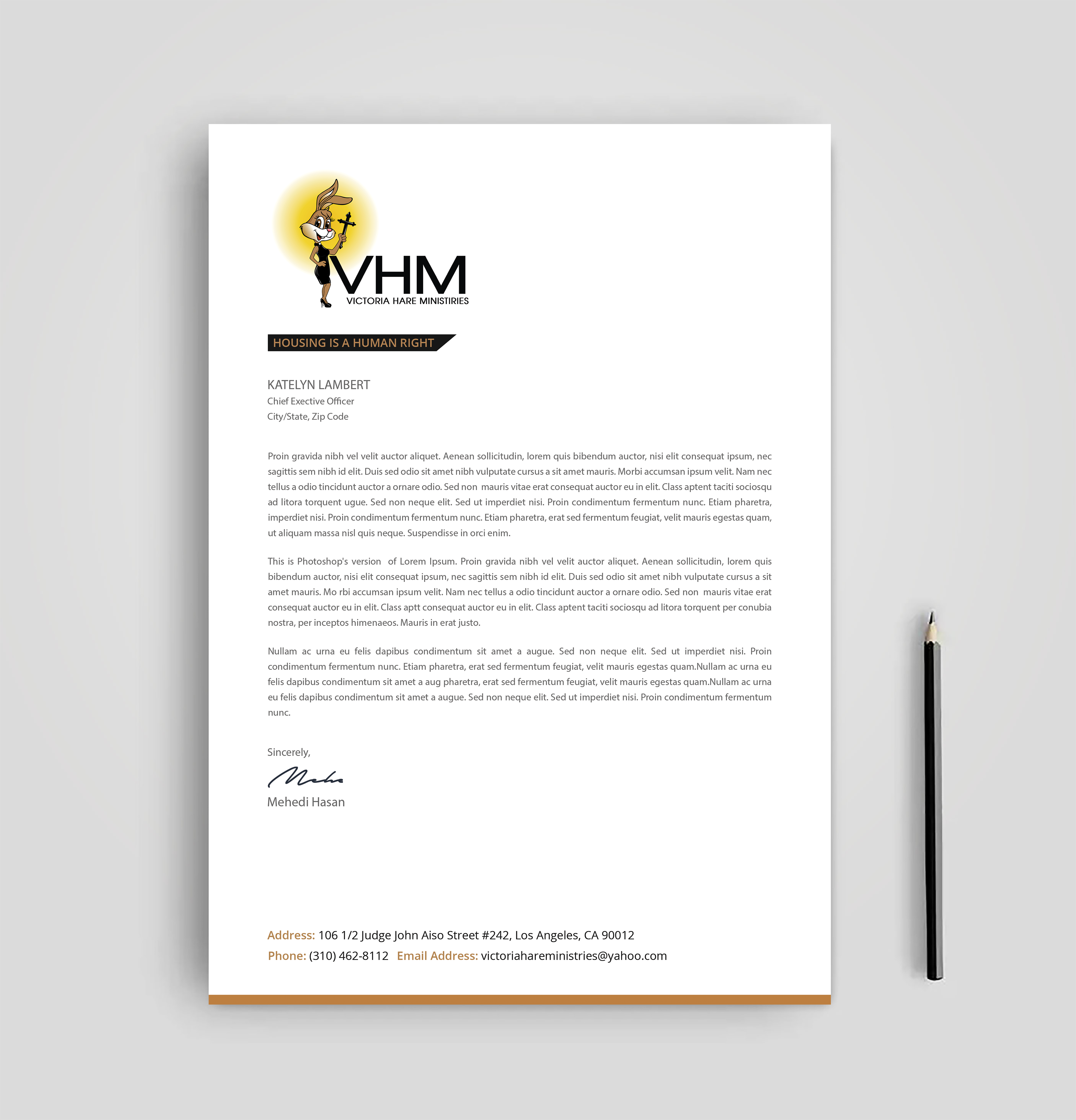 Diseño de Membrete por Expert Bappy para Messiah Reigns Church Los Angeles | Diseño #33611875