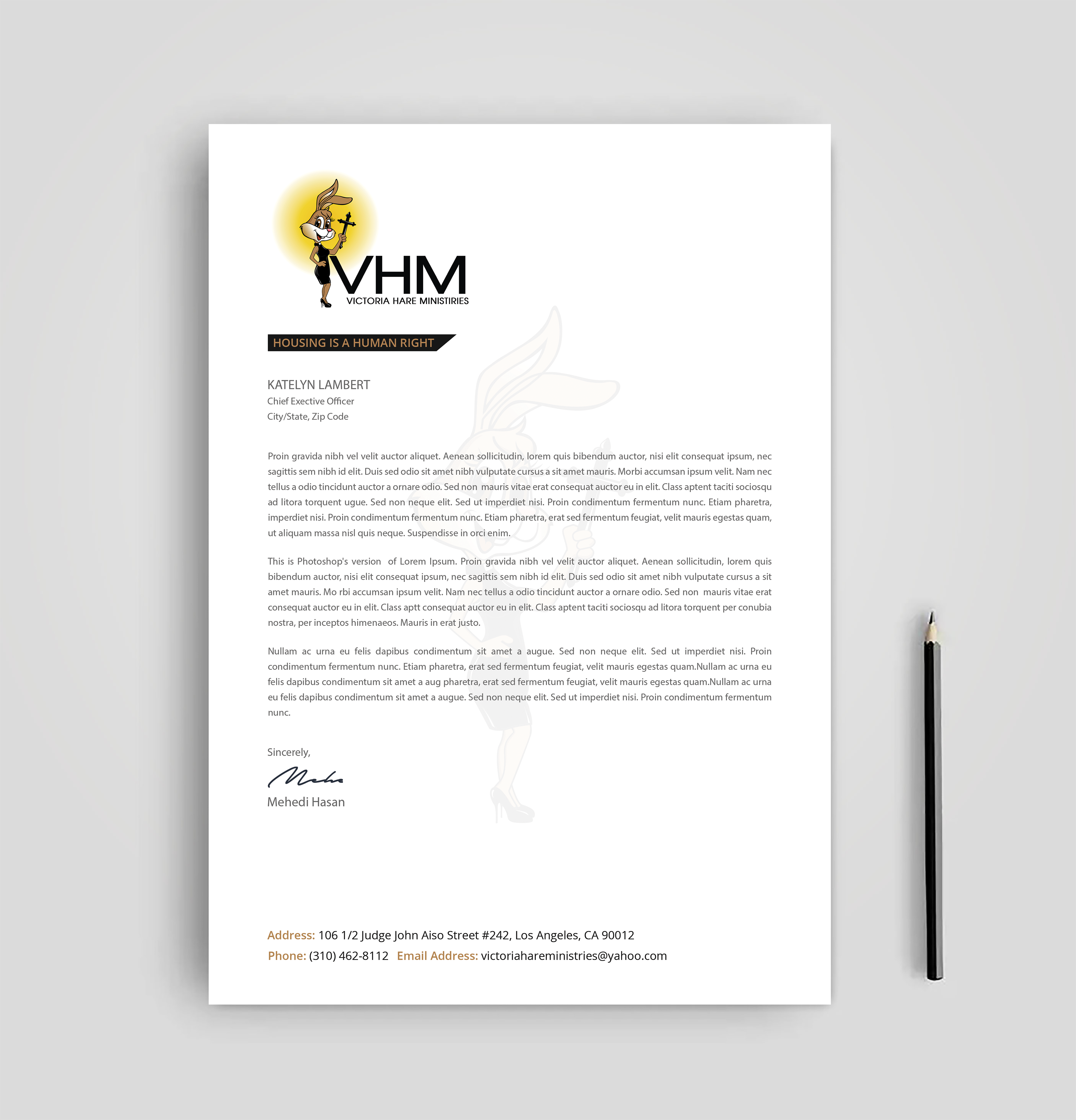 Diseño de Membrete por Expert Bappy para Messiah Reigns Church Los Angeles | Diseño #33611879