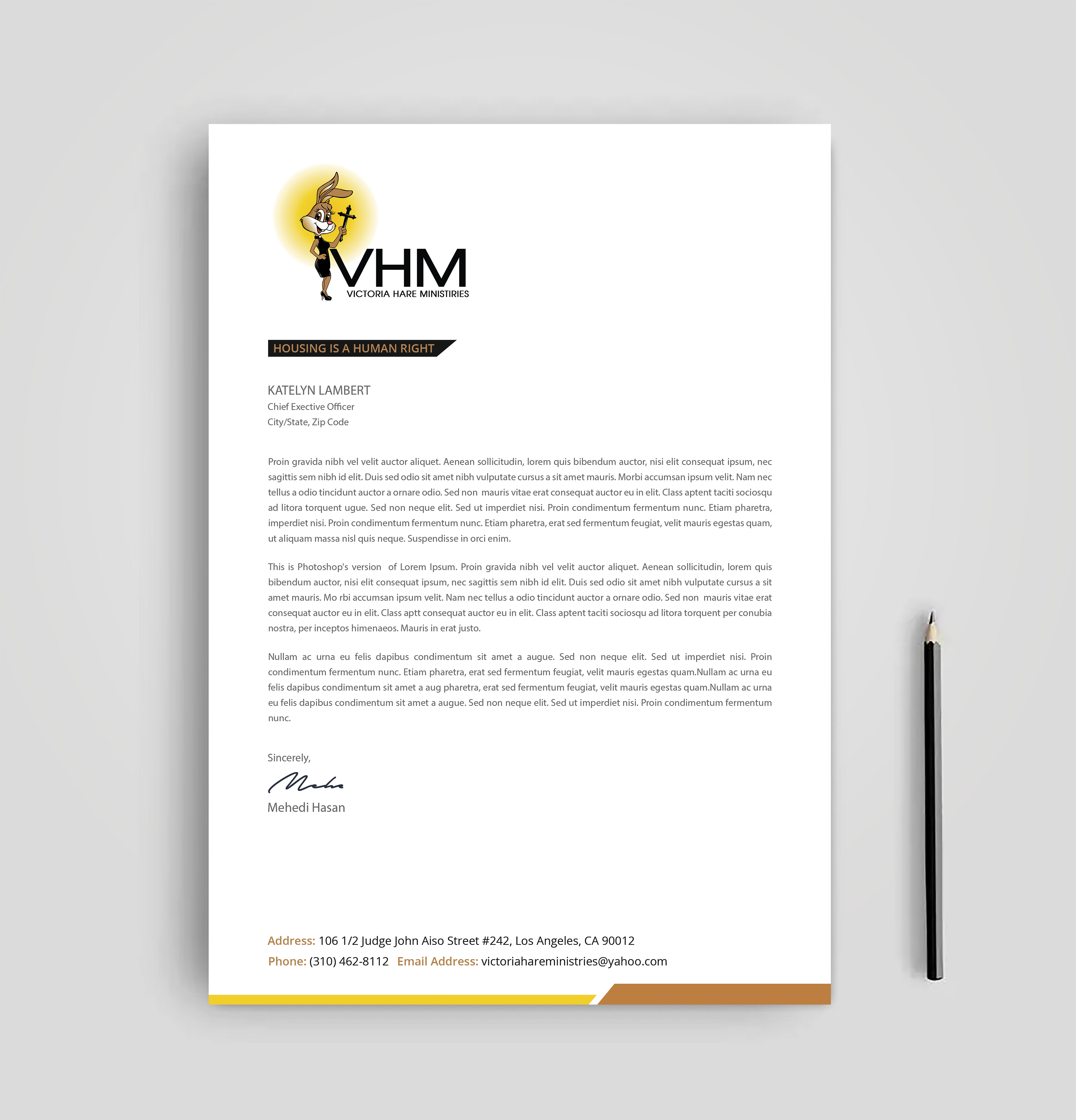 Diseño de Membrete por Expert Bappy para Messiah Reigns Church Los Angeles | Diseño #33611902