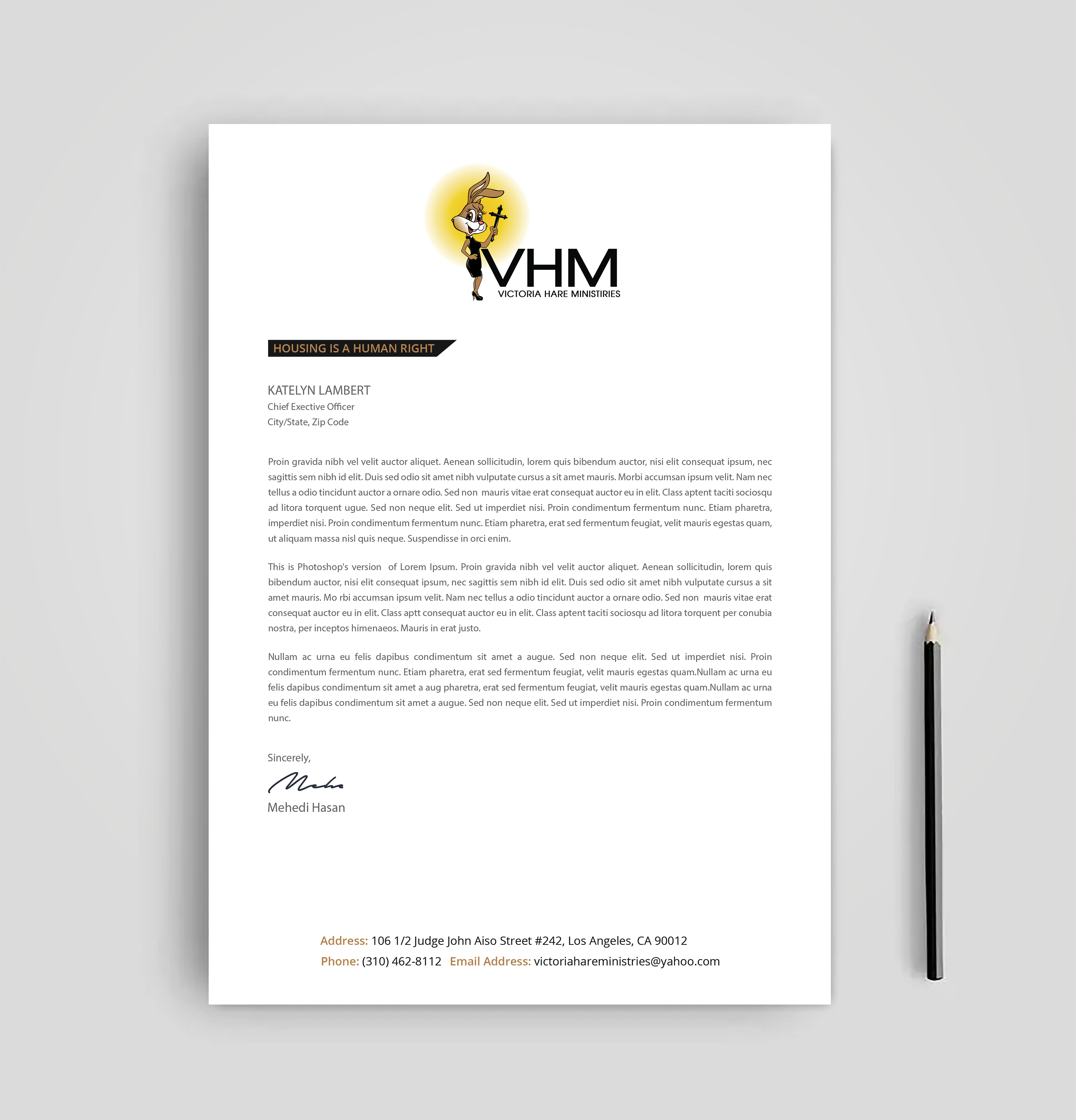 Diseño de Membrete por Expert Bappy para Messiah Reigns Church Los Angeles | Diseño #33611913