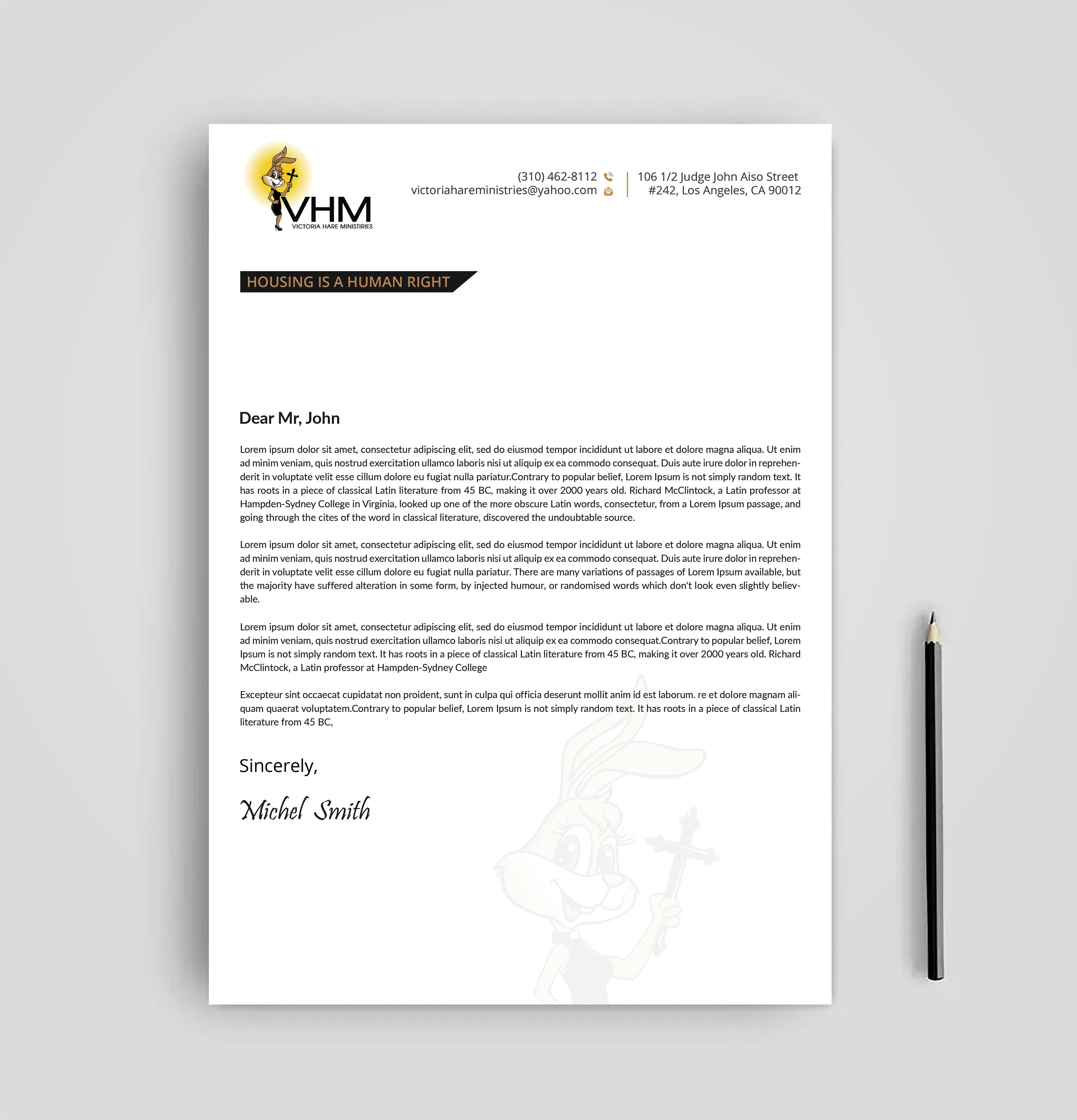 Letterhead Design by Expert Bappy for Messiah Reigns Church Los Angeles | Design #33612076