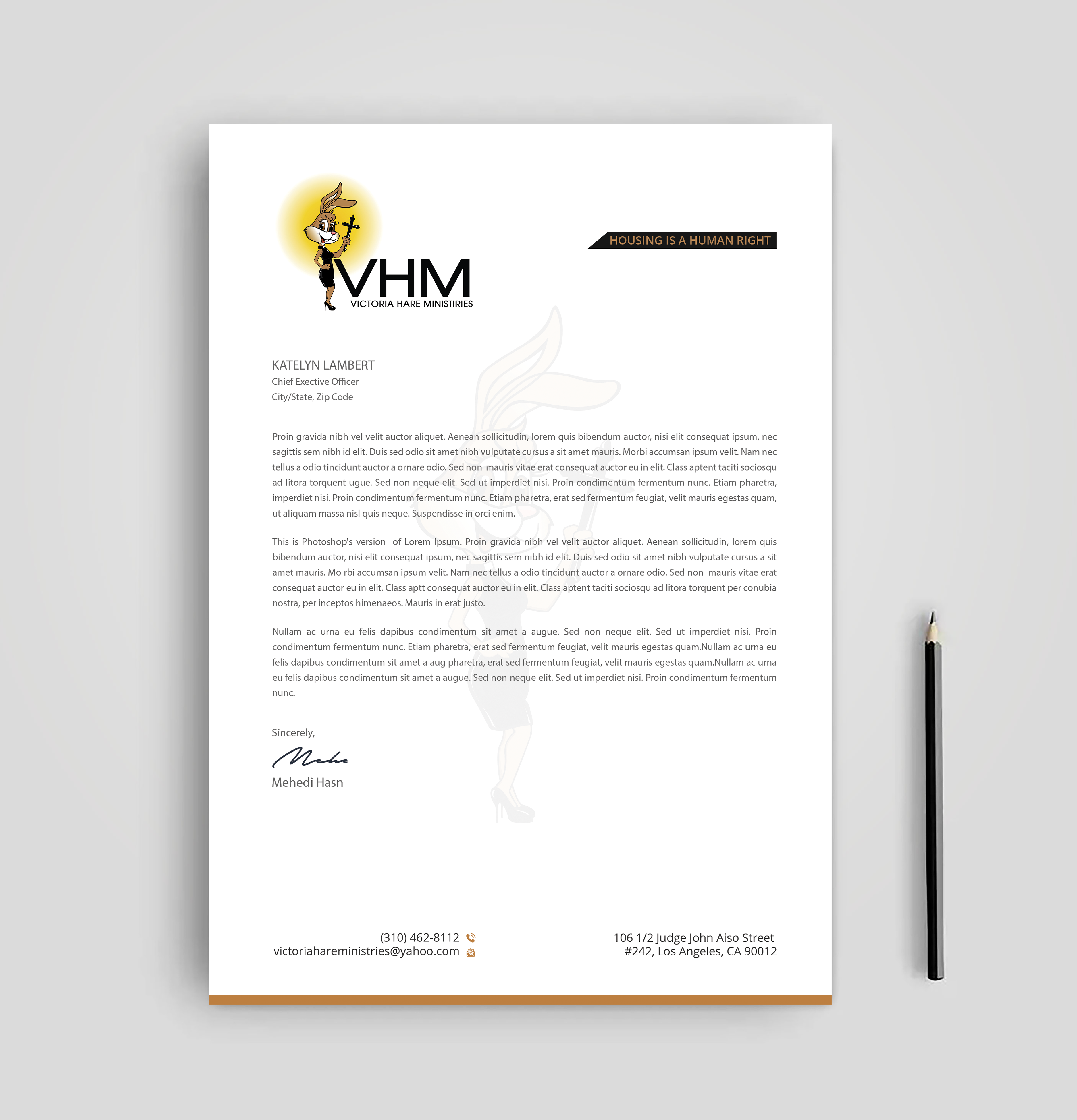 Diseño de Membrete por Expert Bappy para Messiah Reigns Church Los Angeles | Diseño #33612086