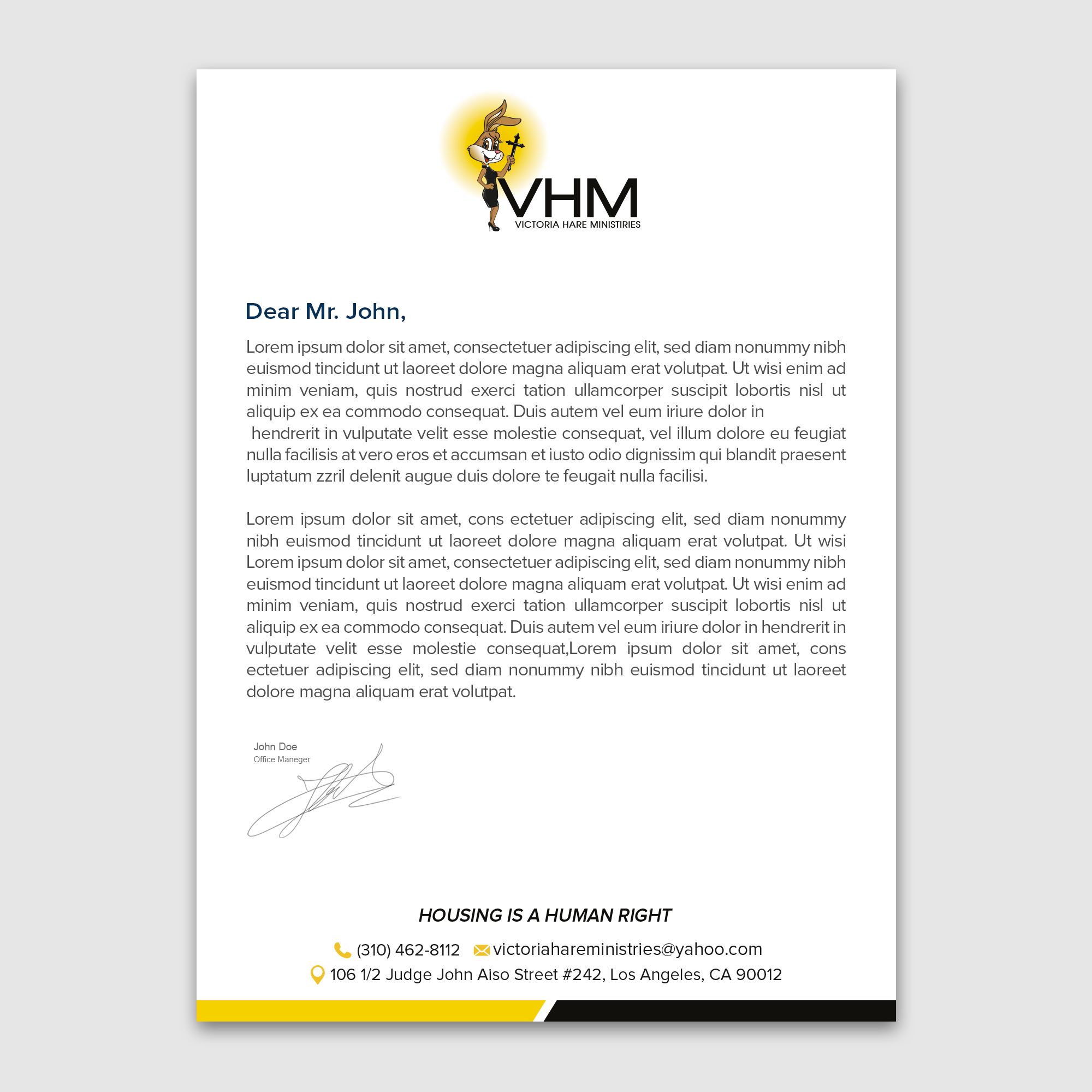 Letterhead Design by WellDesign for Messiah Reigns Church Los Angeles | Design #33606442