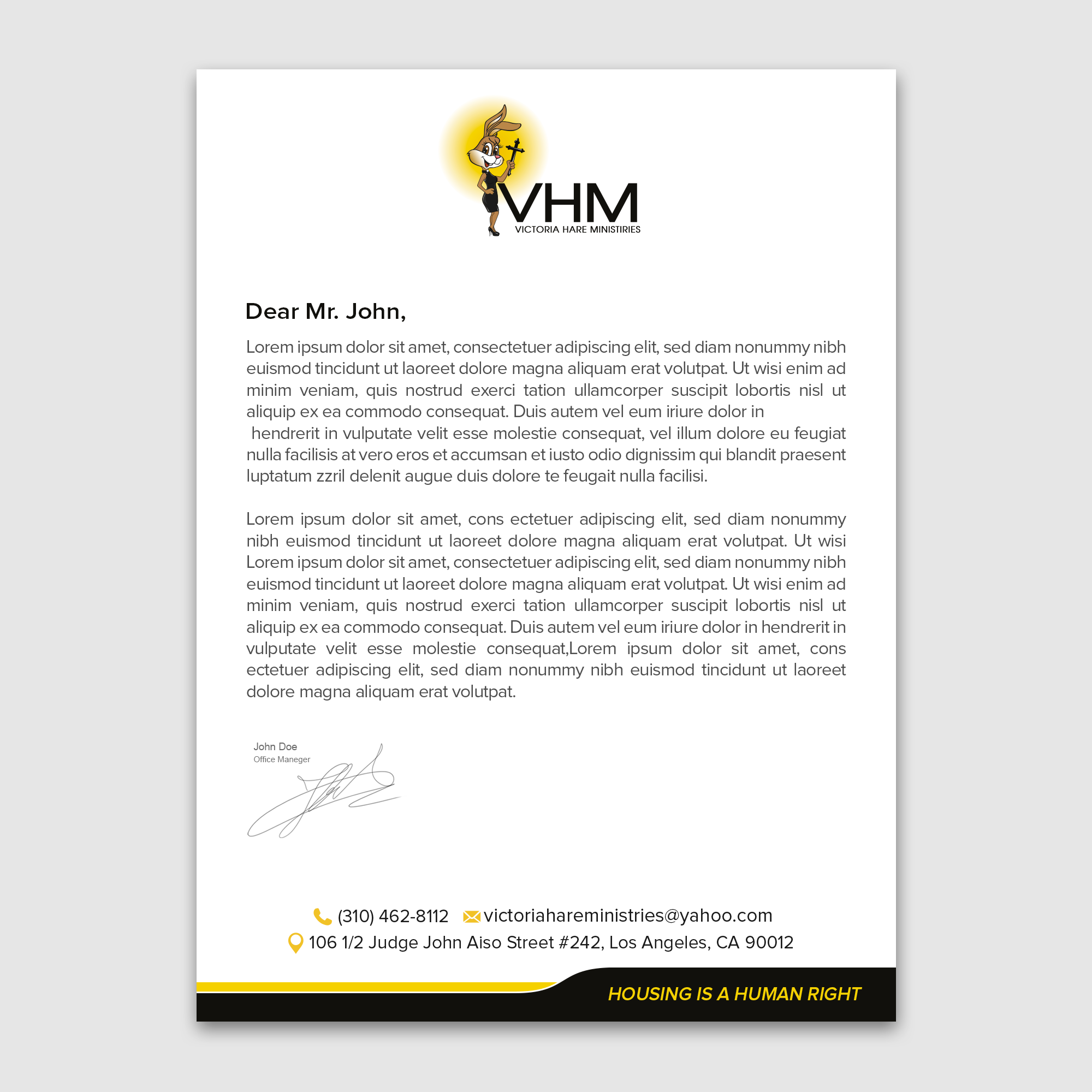 Letterhead Design by WellDesign for Messiah Reigns Church Los Angeles | Design #33606443