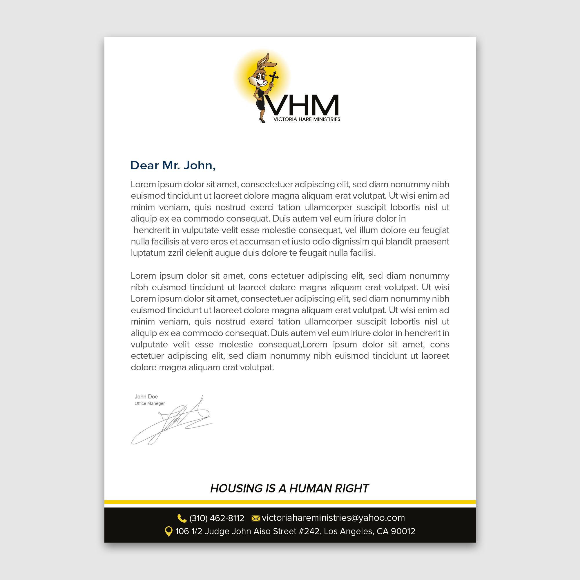 Letterhead Design by WellDesign for Messiah Reigns Church Los Angeles | Design #33606444