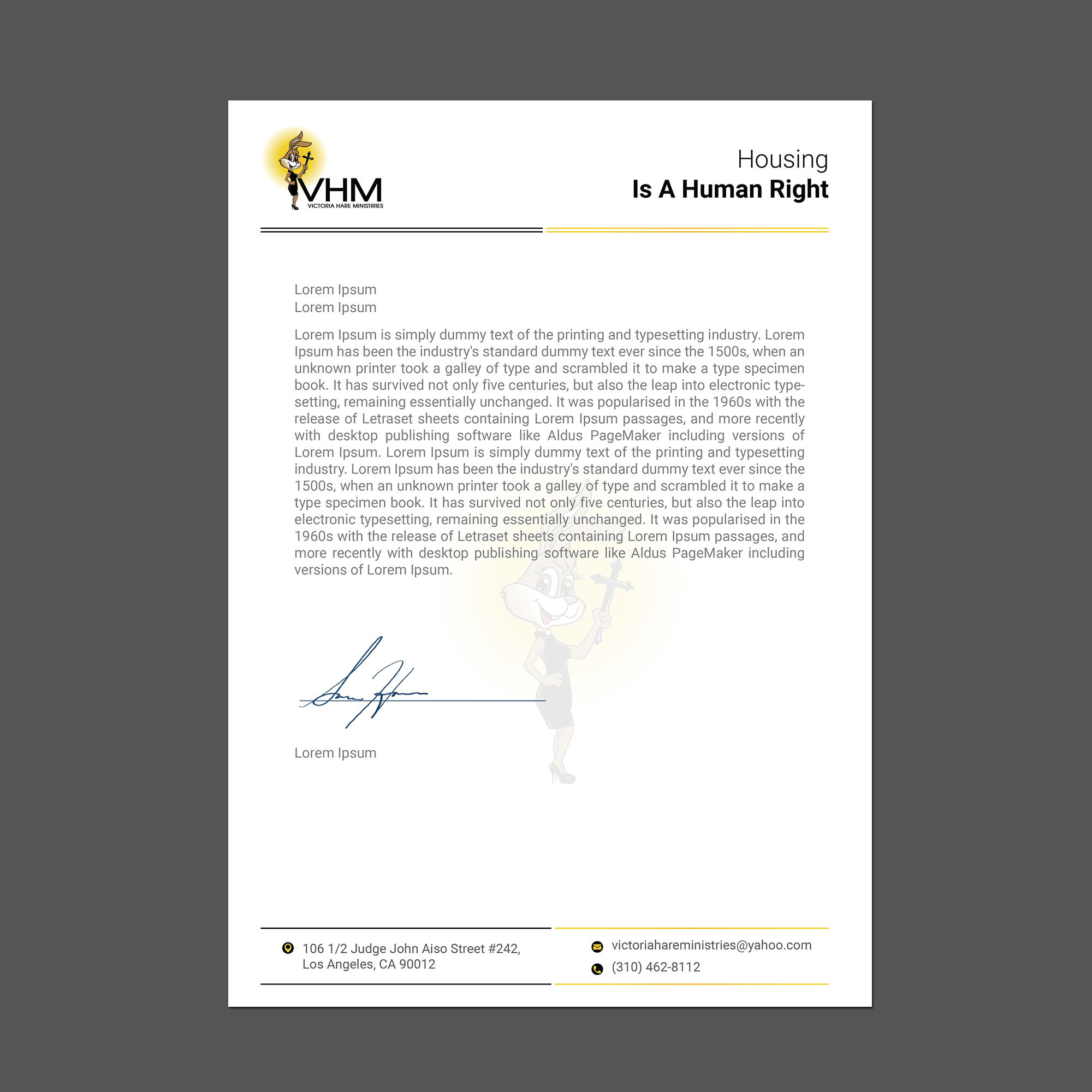 Letterhead Design by GraphicMonster for Messiah Reigns Church Los Angeles | Design #33612903