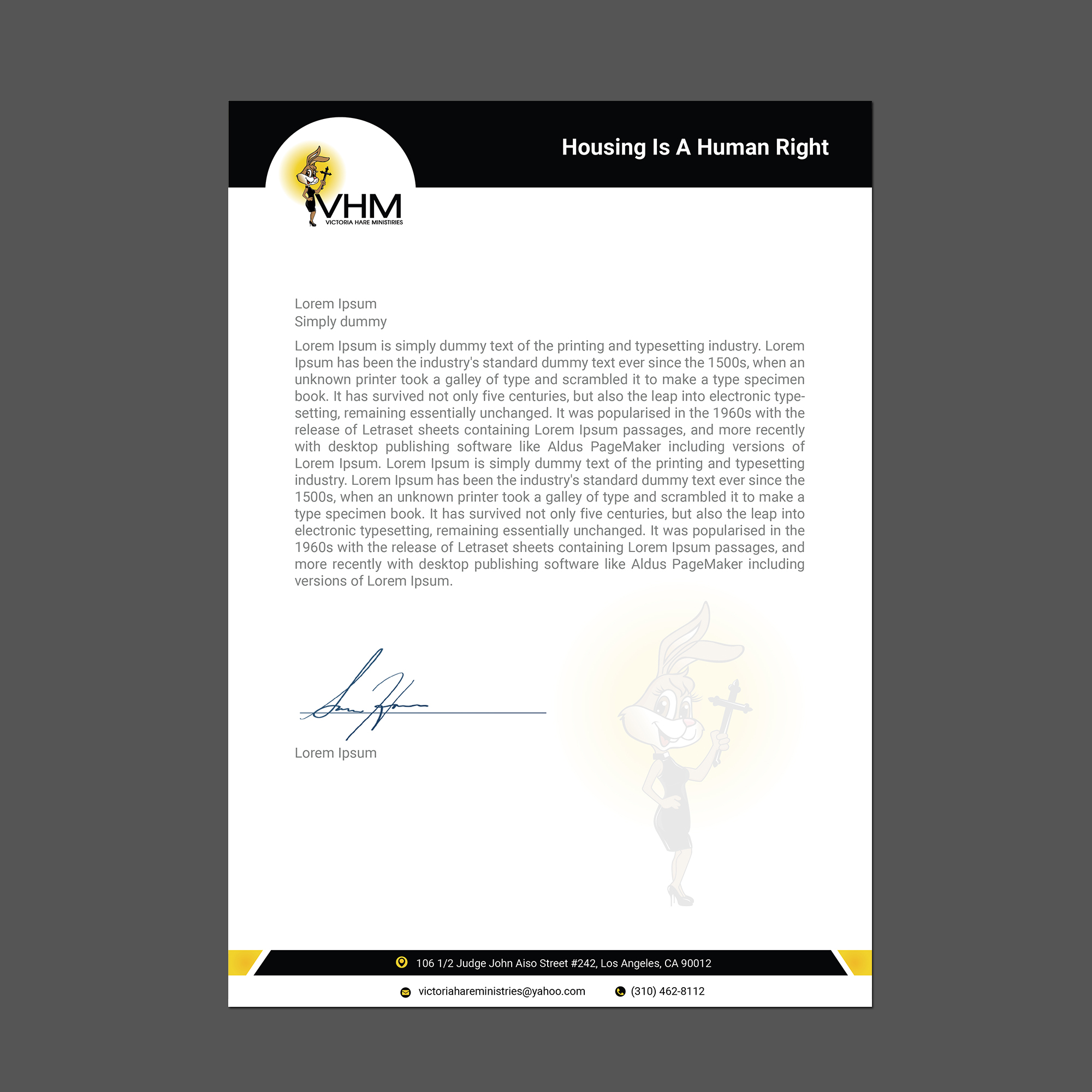 Letterhead Design by GraphicMonster for Messiah Reigns Church Los Angeles | Design #33612910