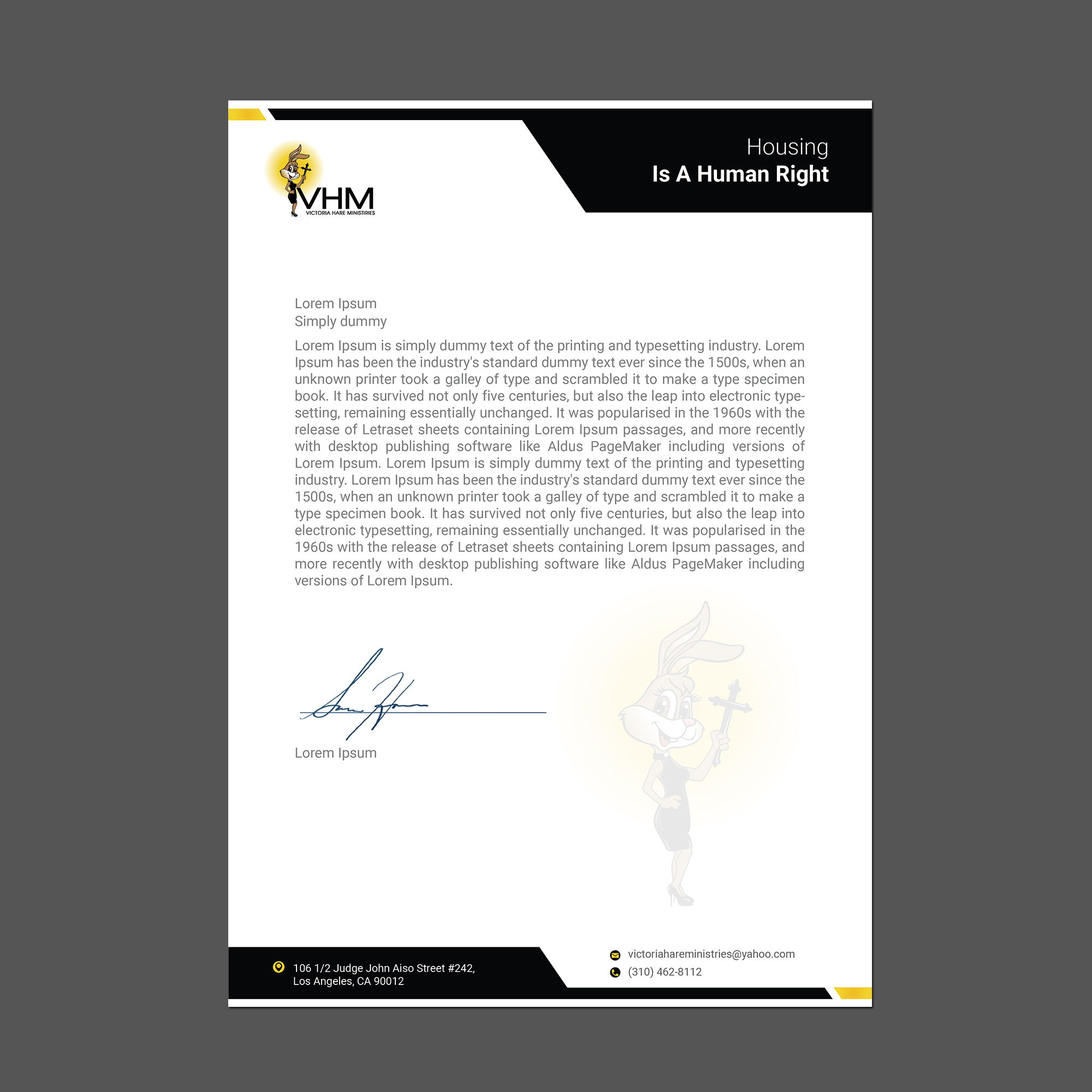 Letterhead Design by GraphicMonster for Messiah Reigns Church Los Angeles | Design #33612911