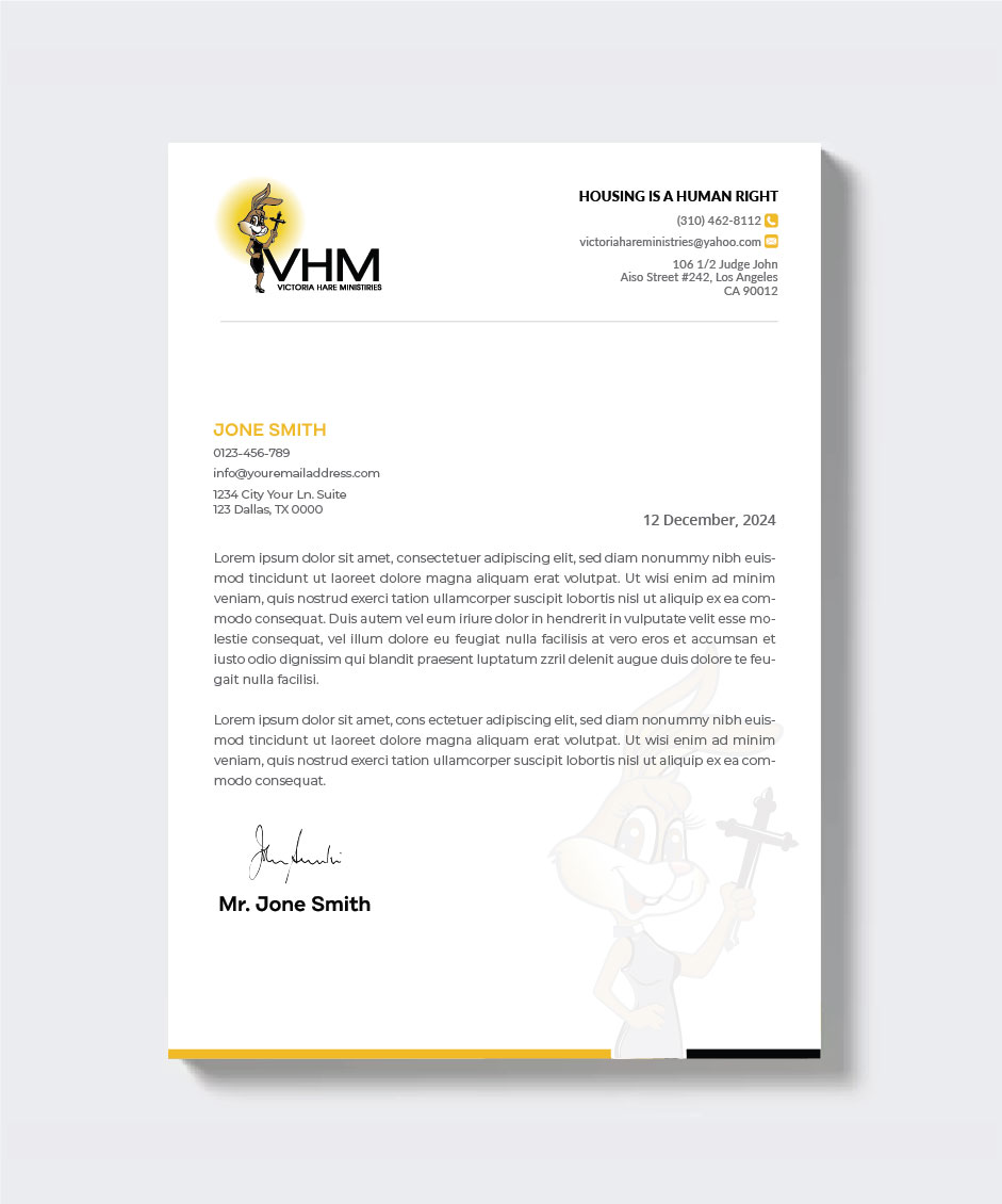 Letterhead Design by artbitin for Messiah Reigns Church Los Angeles | Design #33607846