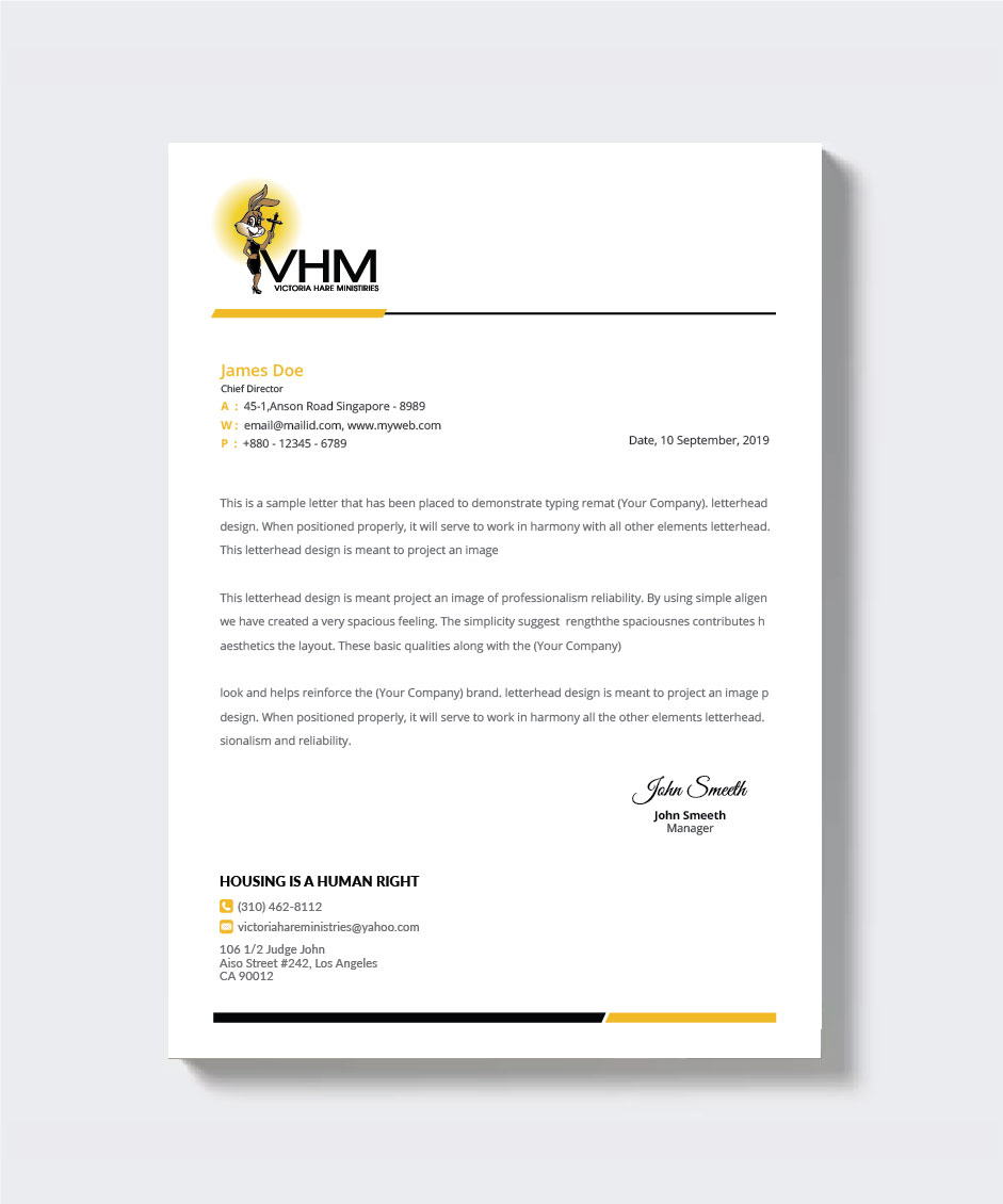 Letterhead Design by artbitin for Messiah Reigns Church Los Angeles | Design #33607847