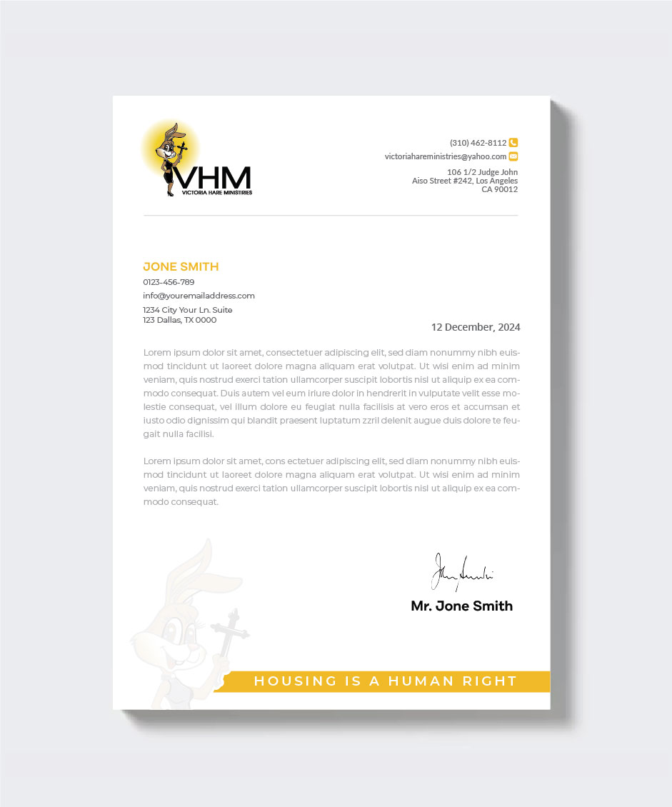 Letterhead Design by artbitin for Messiah Reigns Church Los Angeles | Design #33607848