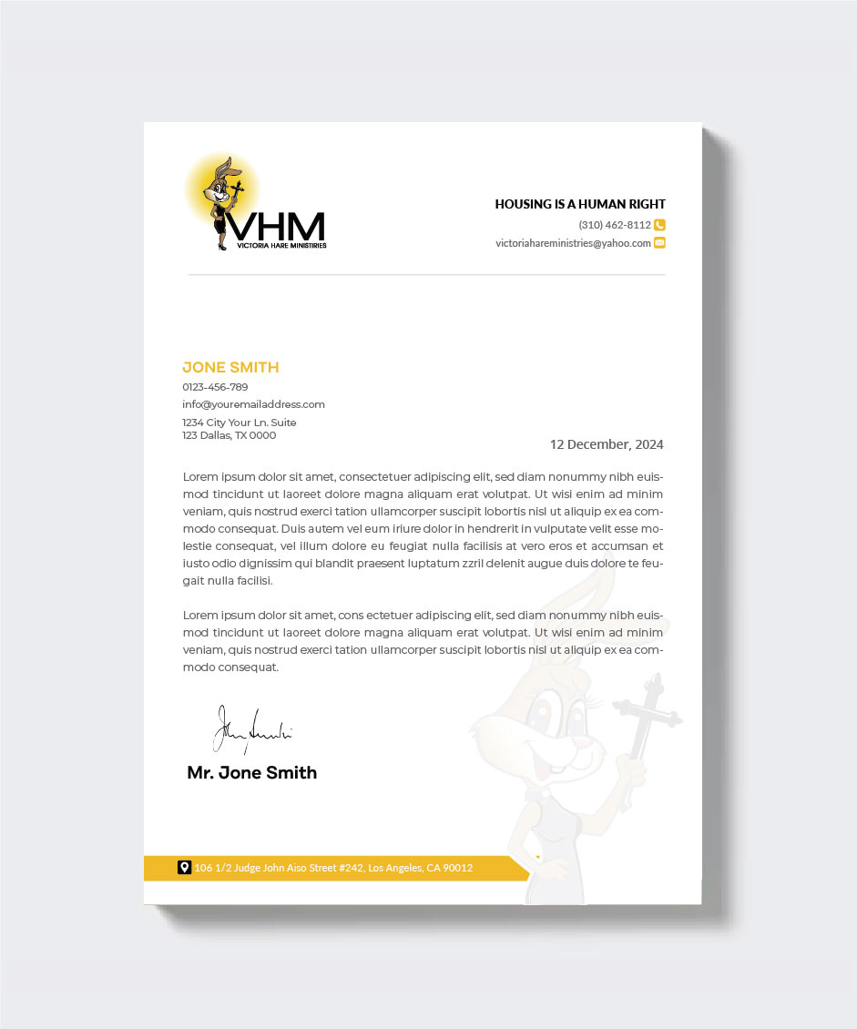 Letterhead Design by artbitin for Messiah Reigns Church Los Angeles | Design #33607851
