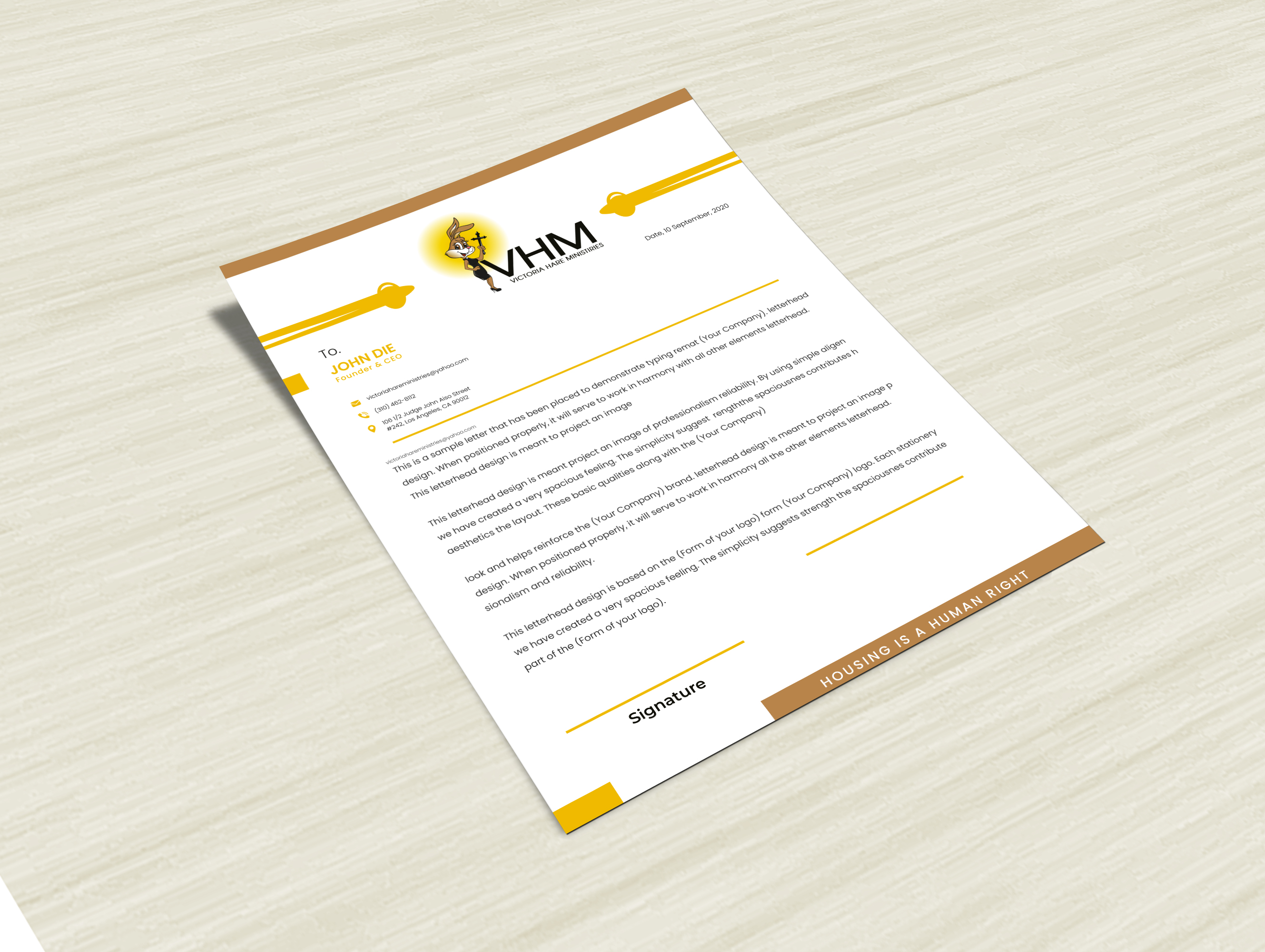 Letterhead Design by AliArsh for Messiah Reigns Church Los Angeles | Design #33608288