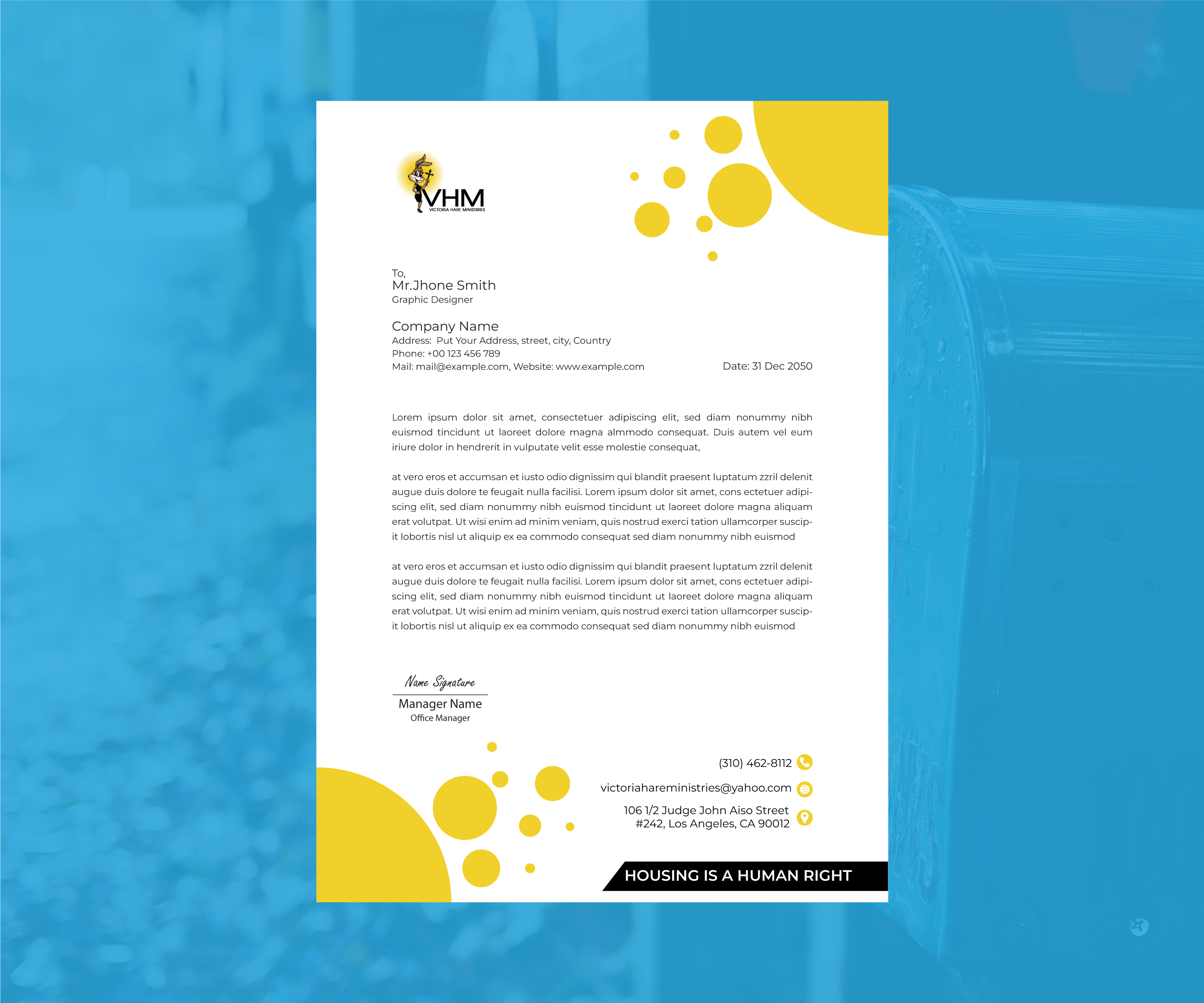 Letterhead Design by Tofayel Ahmed Nasim for Messiah Reigns Church Los Angeles | Design #33608217