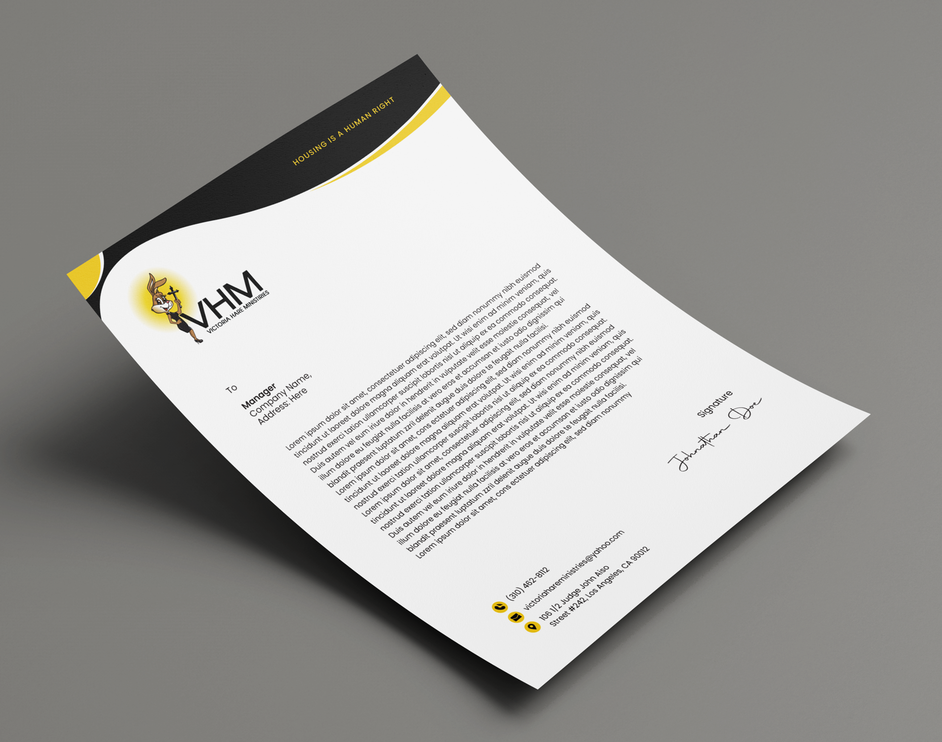 Letterhead Design by JK18 for Messiah Reigns Church Los Angeles | Design #33605907