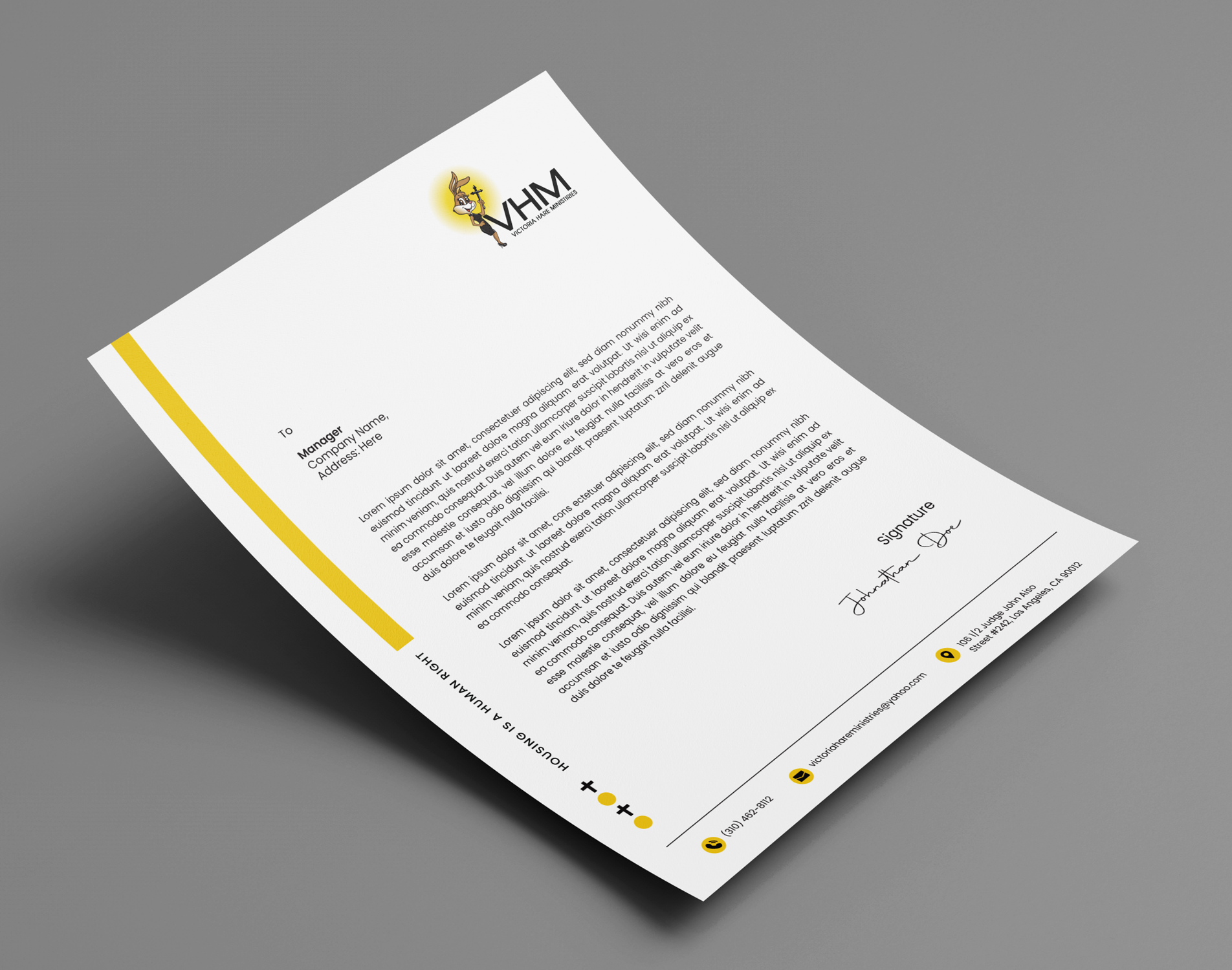 Letterhead Design by JK18 for Messiah Reigns Church Los Angeles | Design #33605933