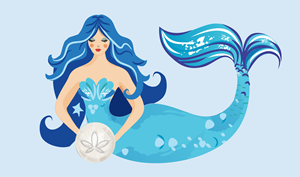 Horizontal Mermaid - covert Vertical Design
