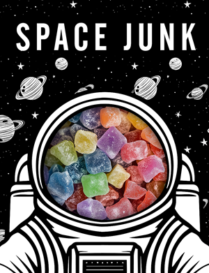 SPACE JUNK FREEZE DRIED CANDY bag design