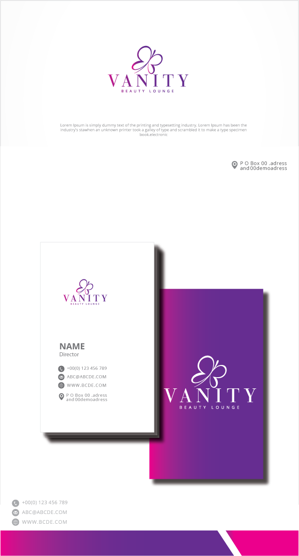 Logo Design by zebronicgraphic for Vanity Beauty Lounge  | Design #33625294