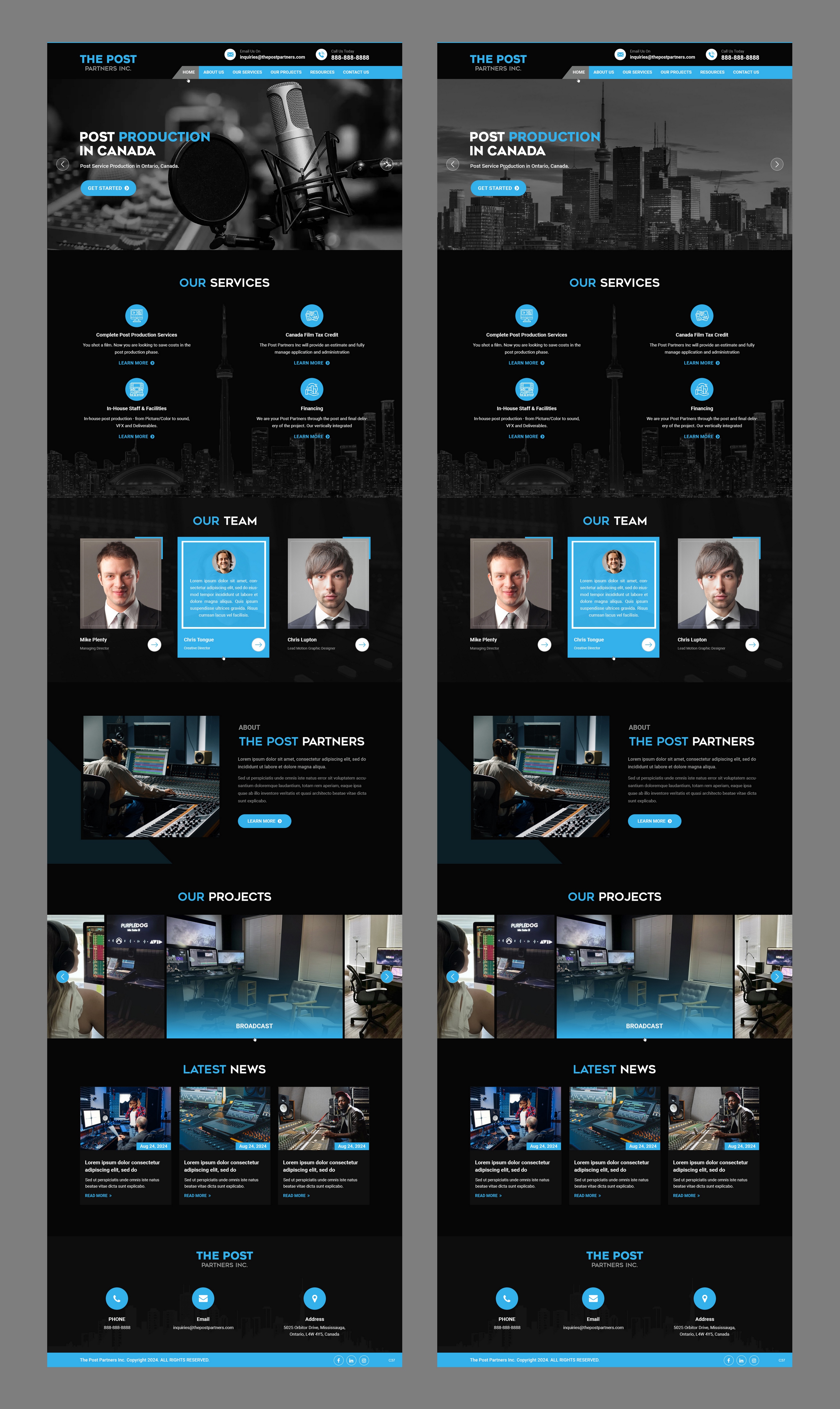 Web Design by pb for 9 Light Entertainment | Design #33645620