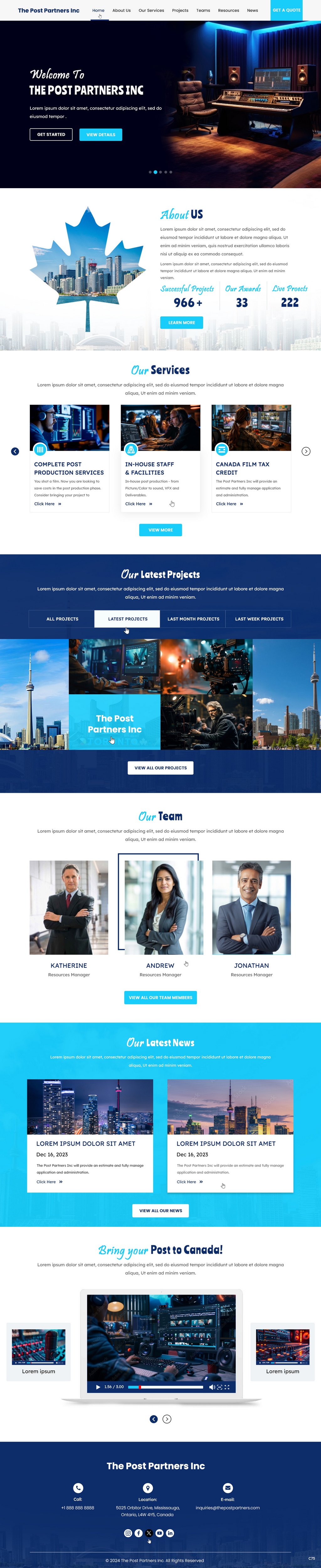 Web Design by pb for 9 Light Entertainment | Design #33645628