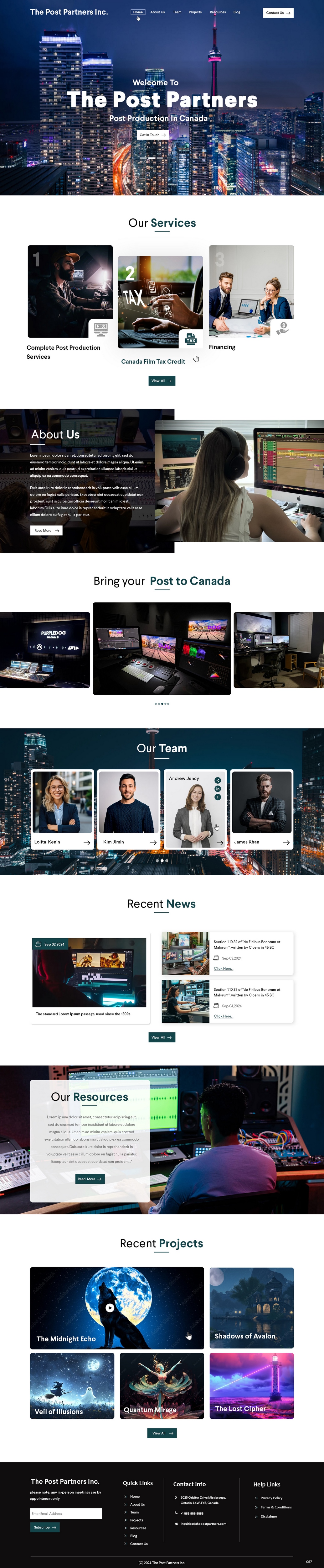 Web Design by pb for 9 Light Entertainment | Design #33645630