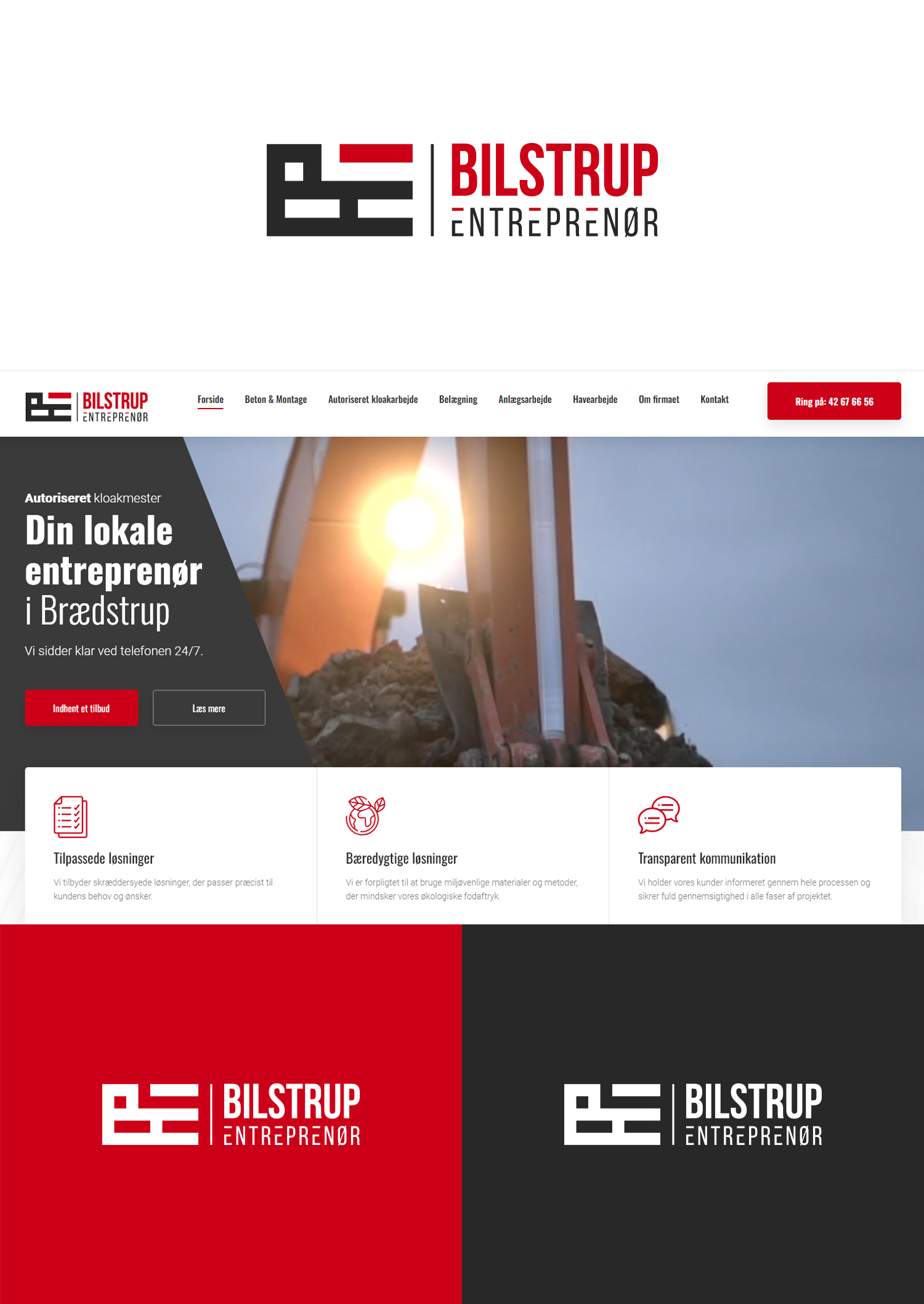 Diseño de Logo por Alex437 para Bilstrup Entreprenør | Diseño #33673196