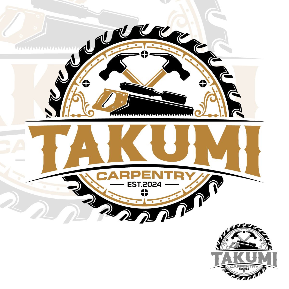 Logo Design by Suvendu.S for Takumi Carpentry | Design #33664021