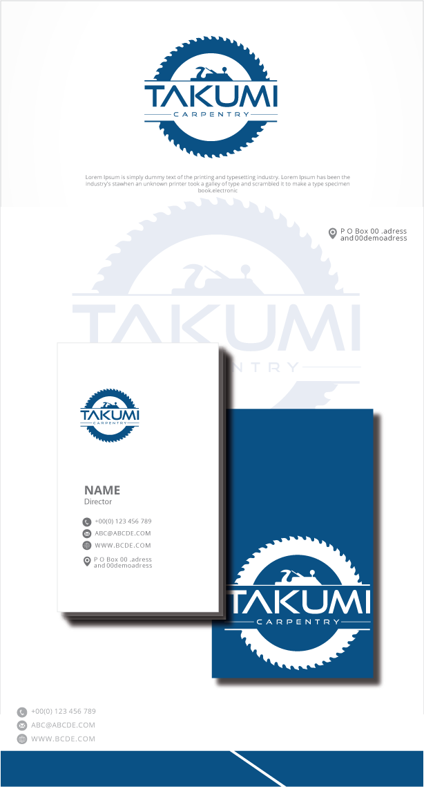 Logo Design by zebronicgraphic for Takumi Carpentry | Design #33641365