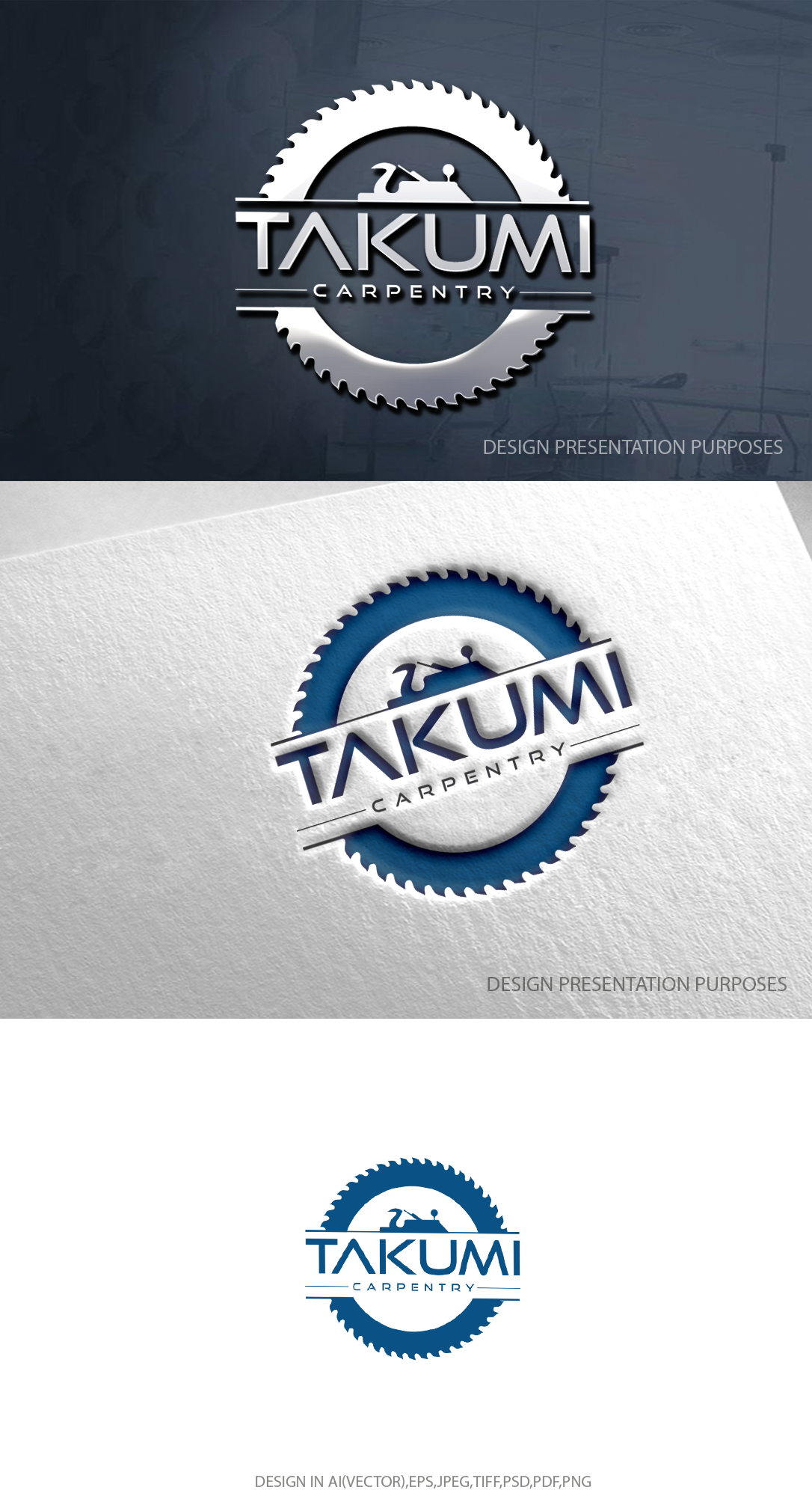 Logo Design by zebronicgraphic for Takumi Carpentry | Design #33641367