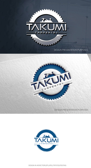 Logo Design by zebronicgraphic for Takumi Carpentry | Design: #33641367