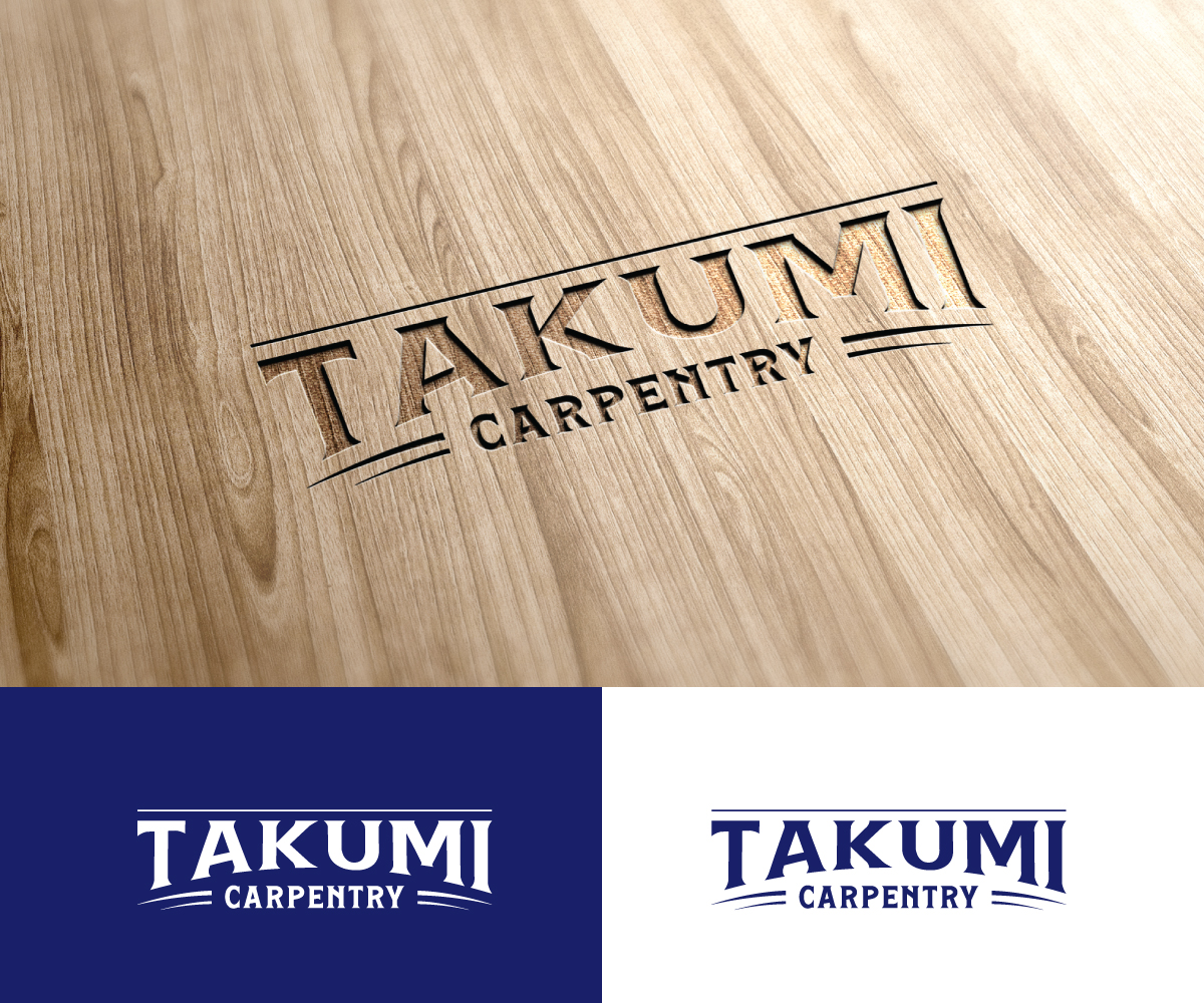 Logo Design by step forward 2 for Takumi Carpentry | Design #33639806