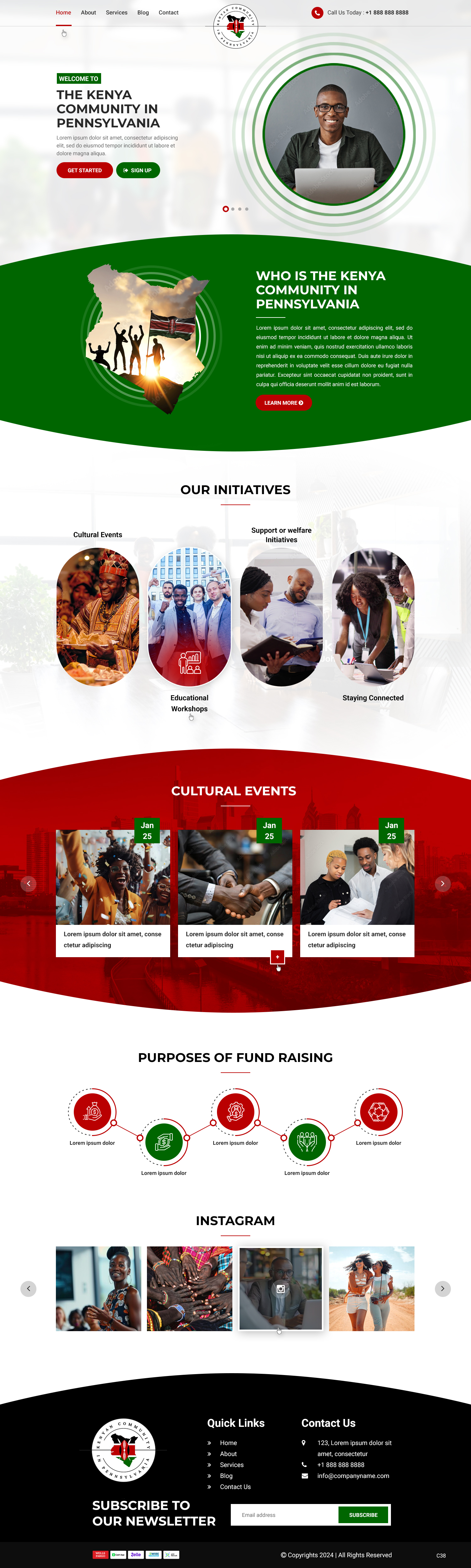 Web Design par pb pour Kenya Community in Pennsylvania | Design #33658383