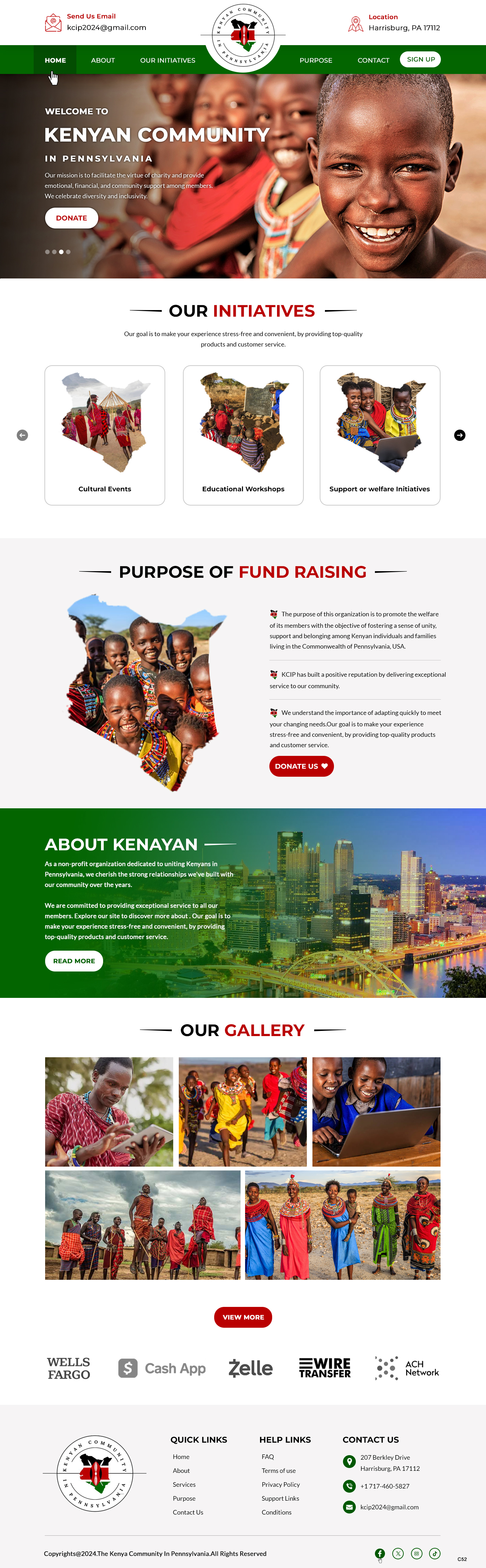 Web Design by pb for Kenya Community in Pennsylvania | Design #33658384