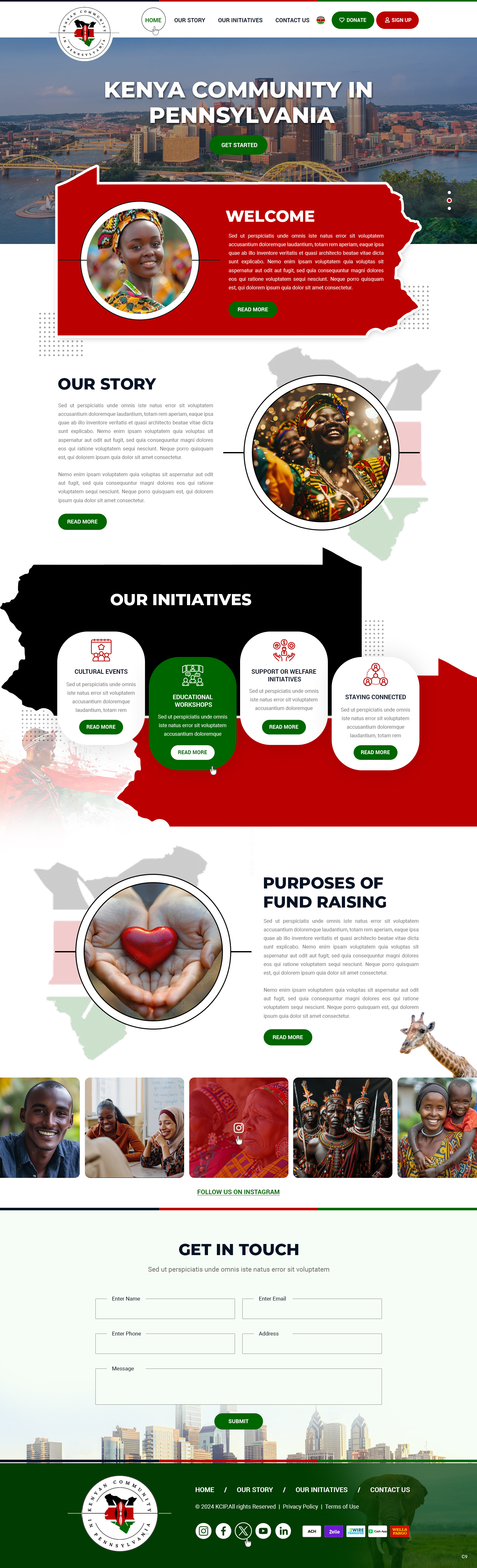 Web Design par pb pour Kenya Community in Pennsylvania | Design #33658386