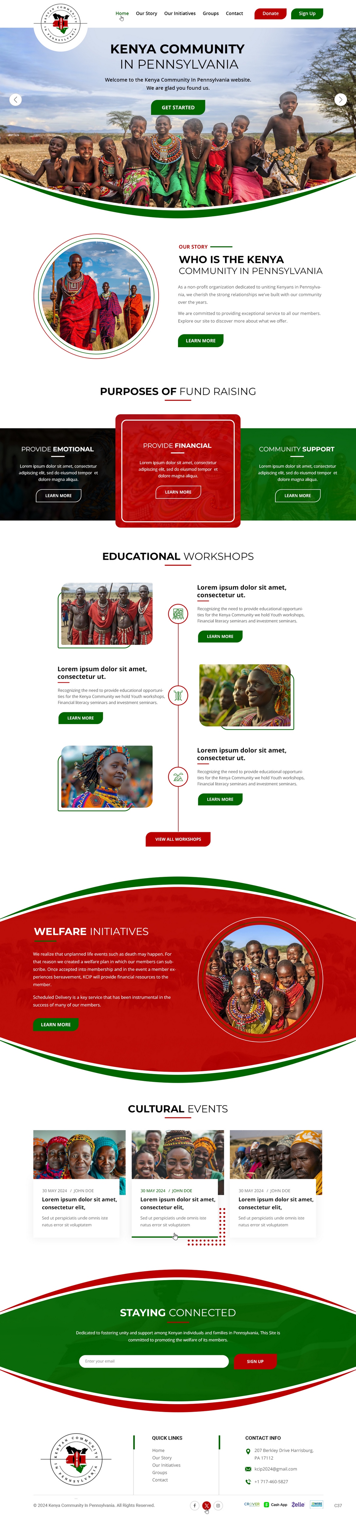 Web Design by pb for Kenya Community in Pennsylvania | Design #33658387