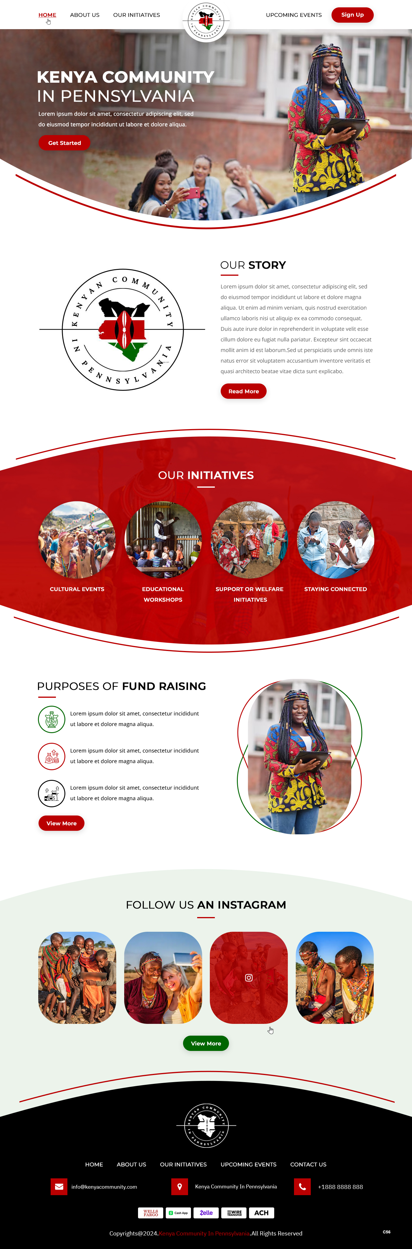 Web Design by pb for Kenya Community in Pennsylvania | Design #33658389