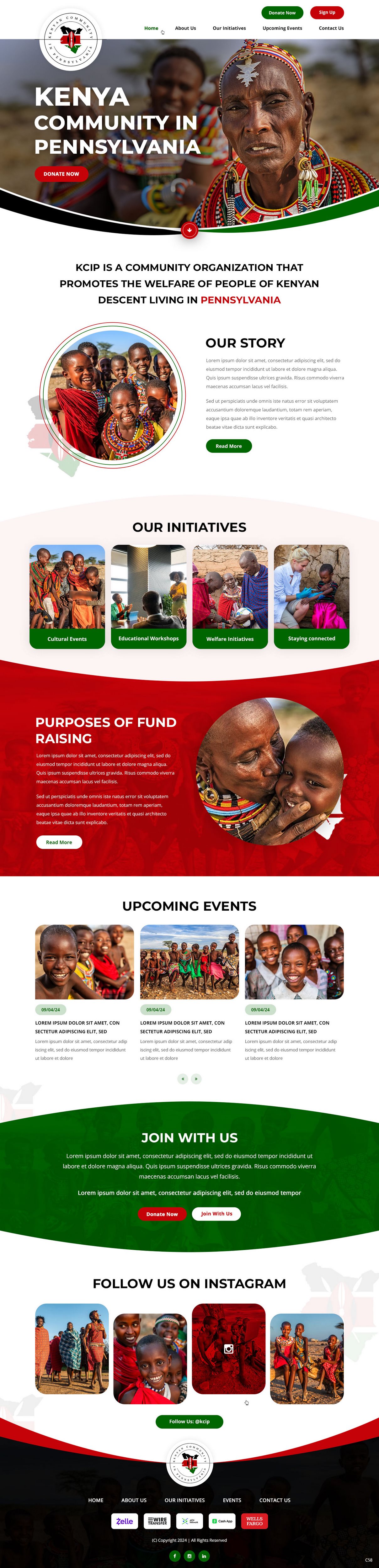 Web Design by pb for Kenya Community in Pennsylvania | Design #33658390