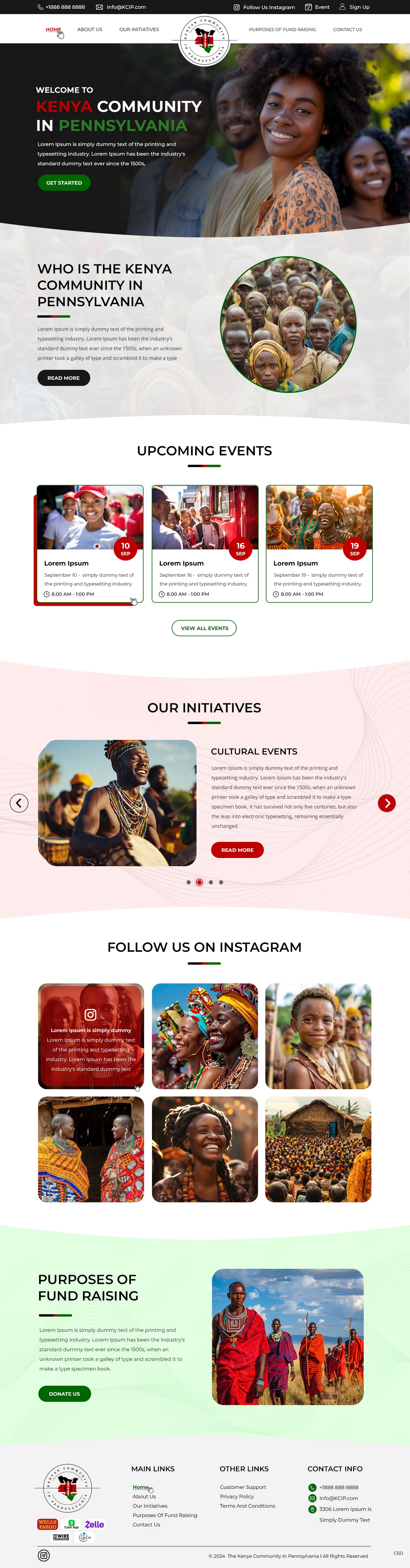 Web Design by pb for Kenya Community in Pennsylvania | Design #33658391