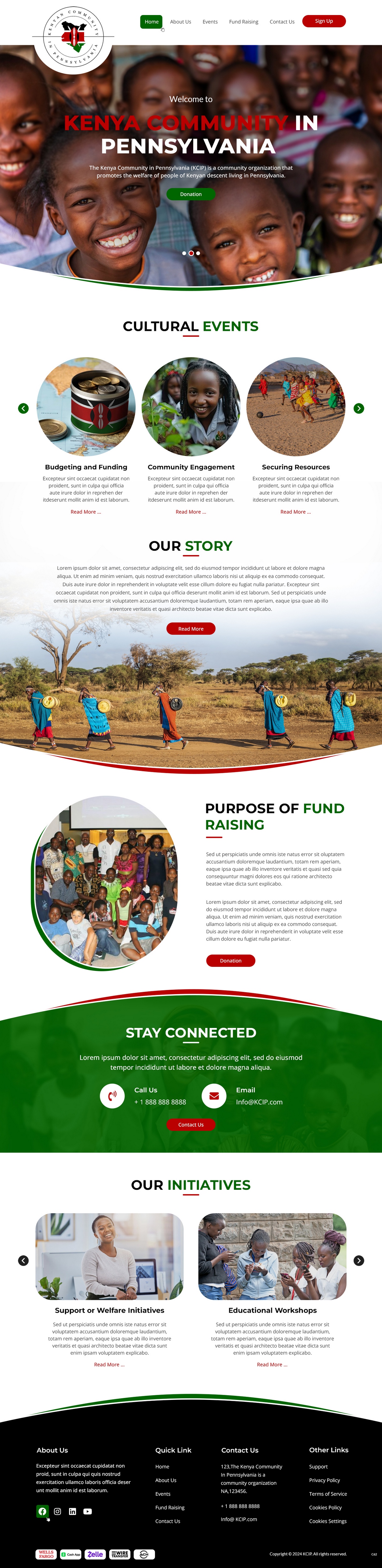 Web Design by pb for Kenya Community in Pennsylvania | Design #33658392