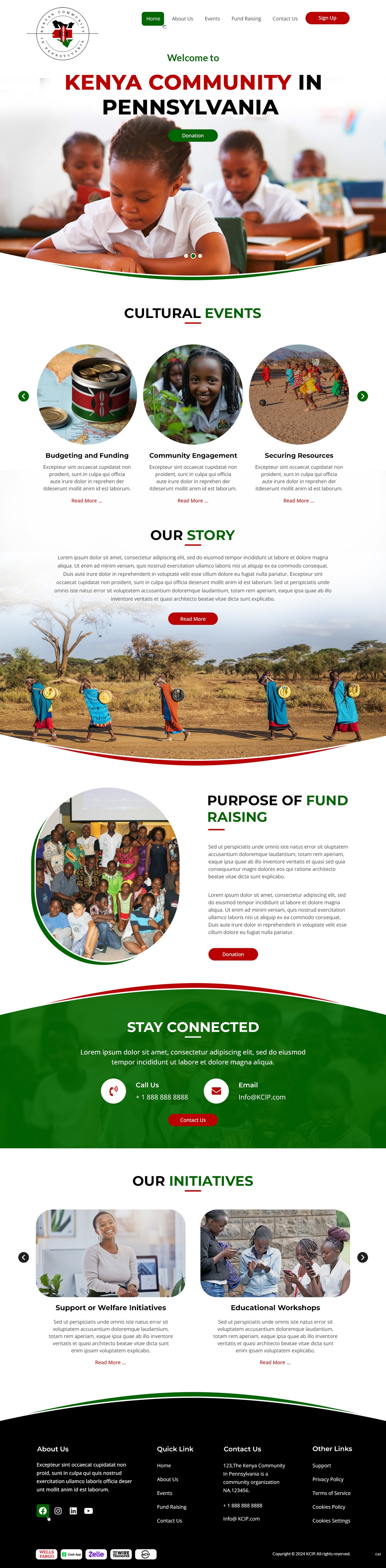 Web Design by pb for Kenya Community in Pennsylvania | Design #33658393